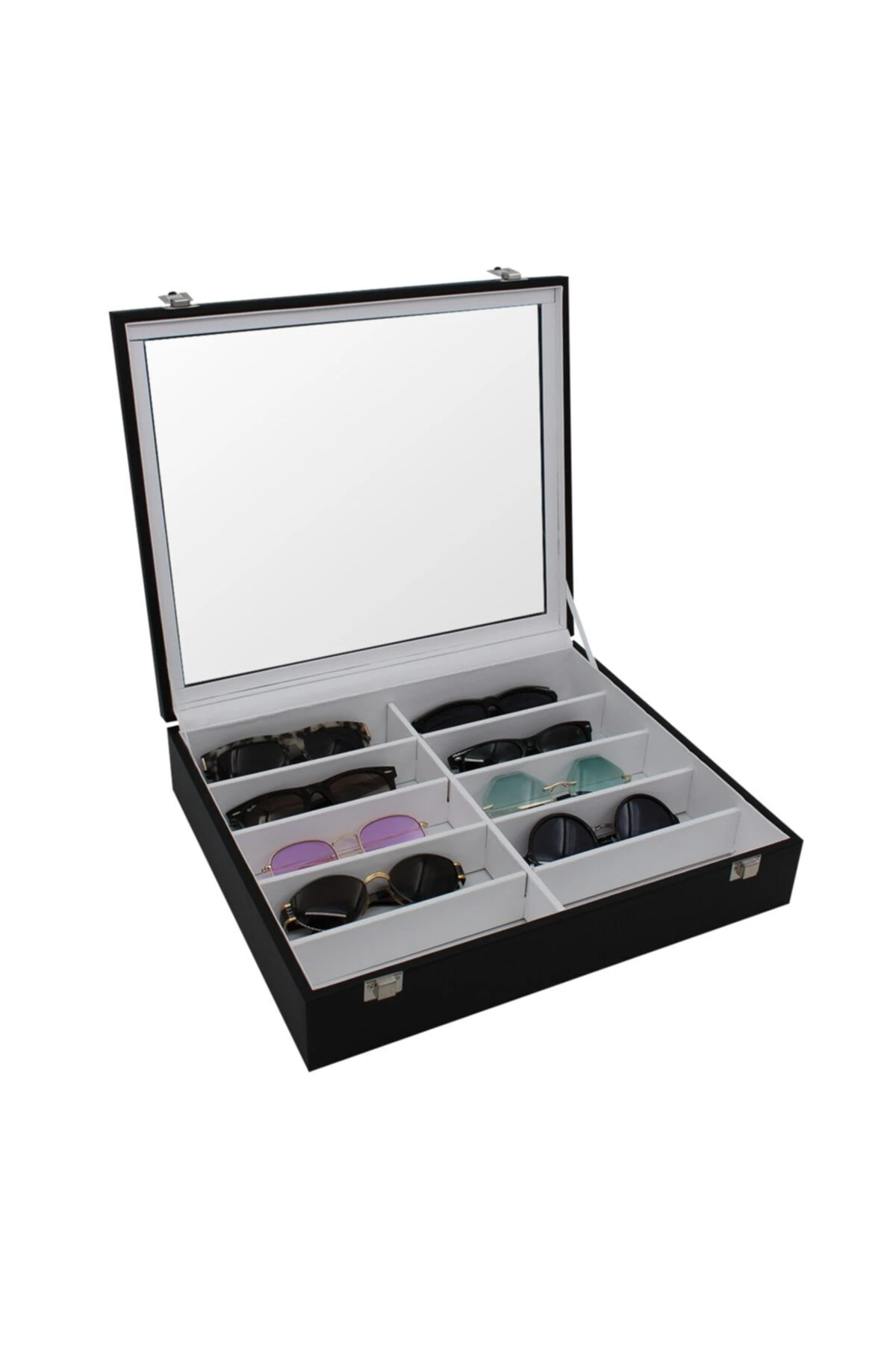 Gözlük Kutusu 10'lu Siyah Içi Beyaz