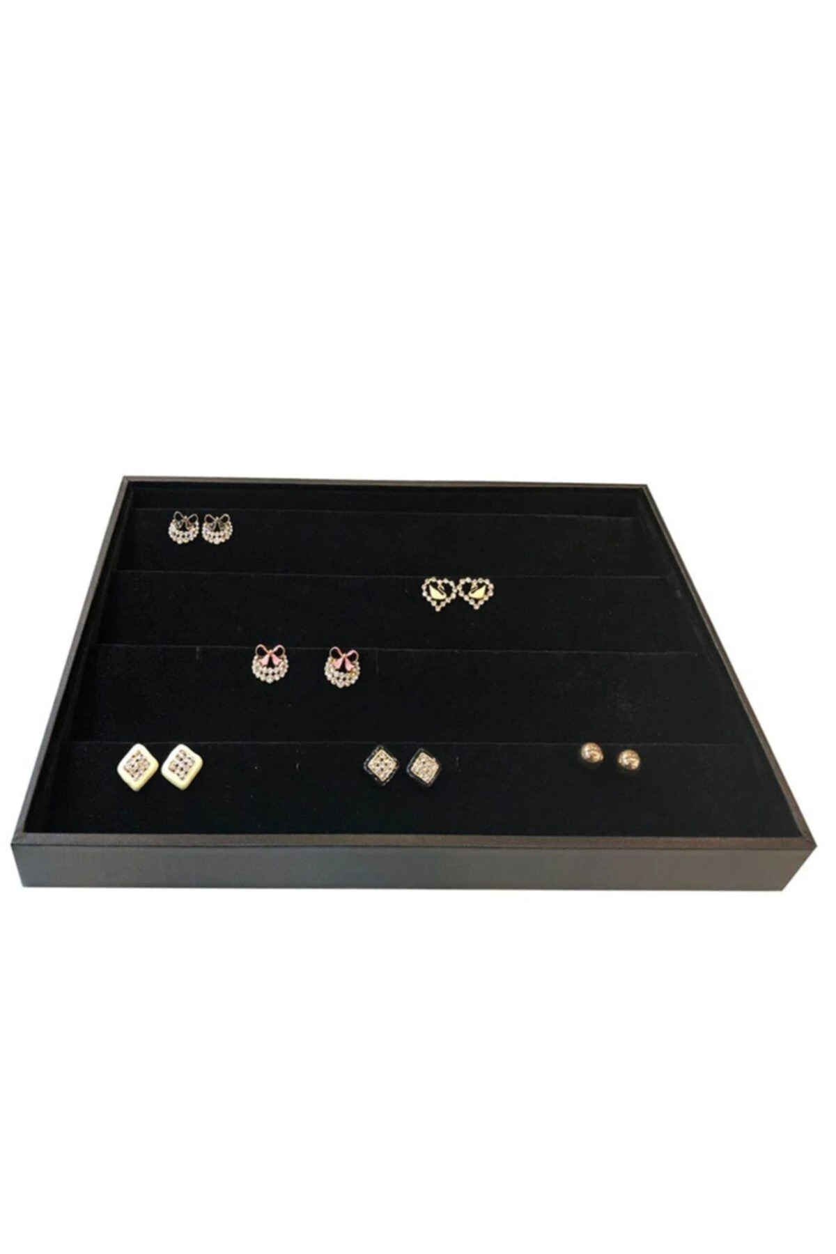 Küpe Tablası Kadife Siyah