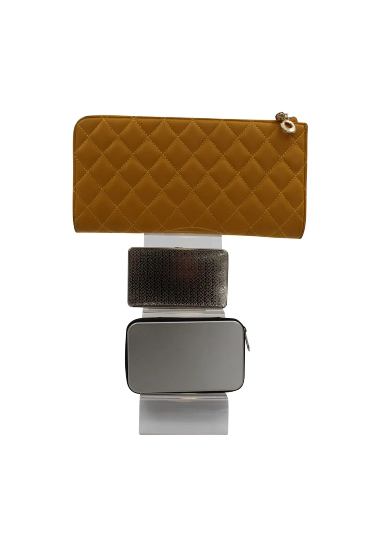 Telefon Ve Cüzdan Standı 3 Kademe Dar Pleksi