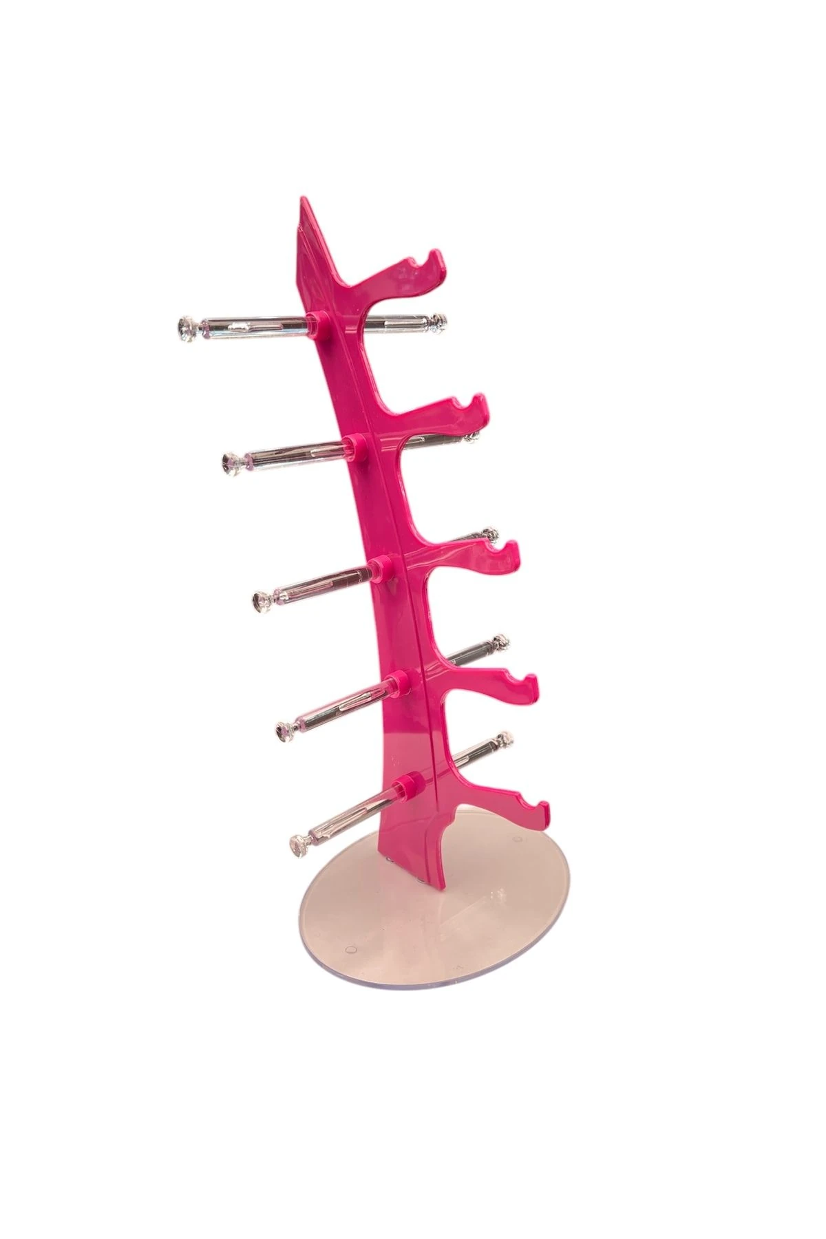 Gözlük Standı Yelken Model, 5 Gözlük Kapasiteli Standı Koyu Pembe