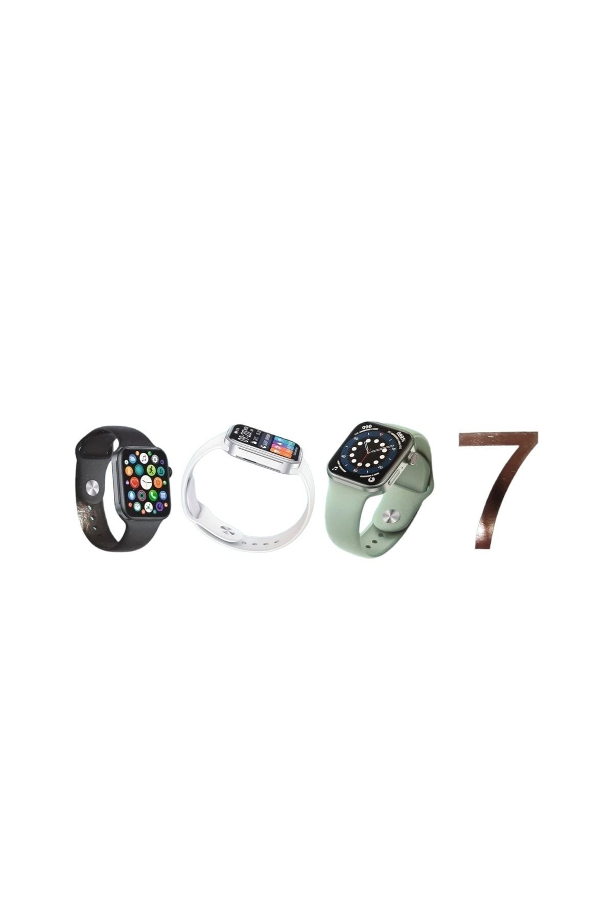 Smart Watch 7 Bluetooth 5.2, Silikon Kordon 1,75 Inch Adım Ve Kalp Ritmi Ölçer Bildirim Arama