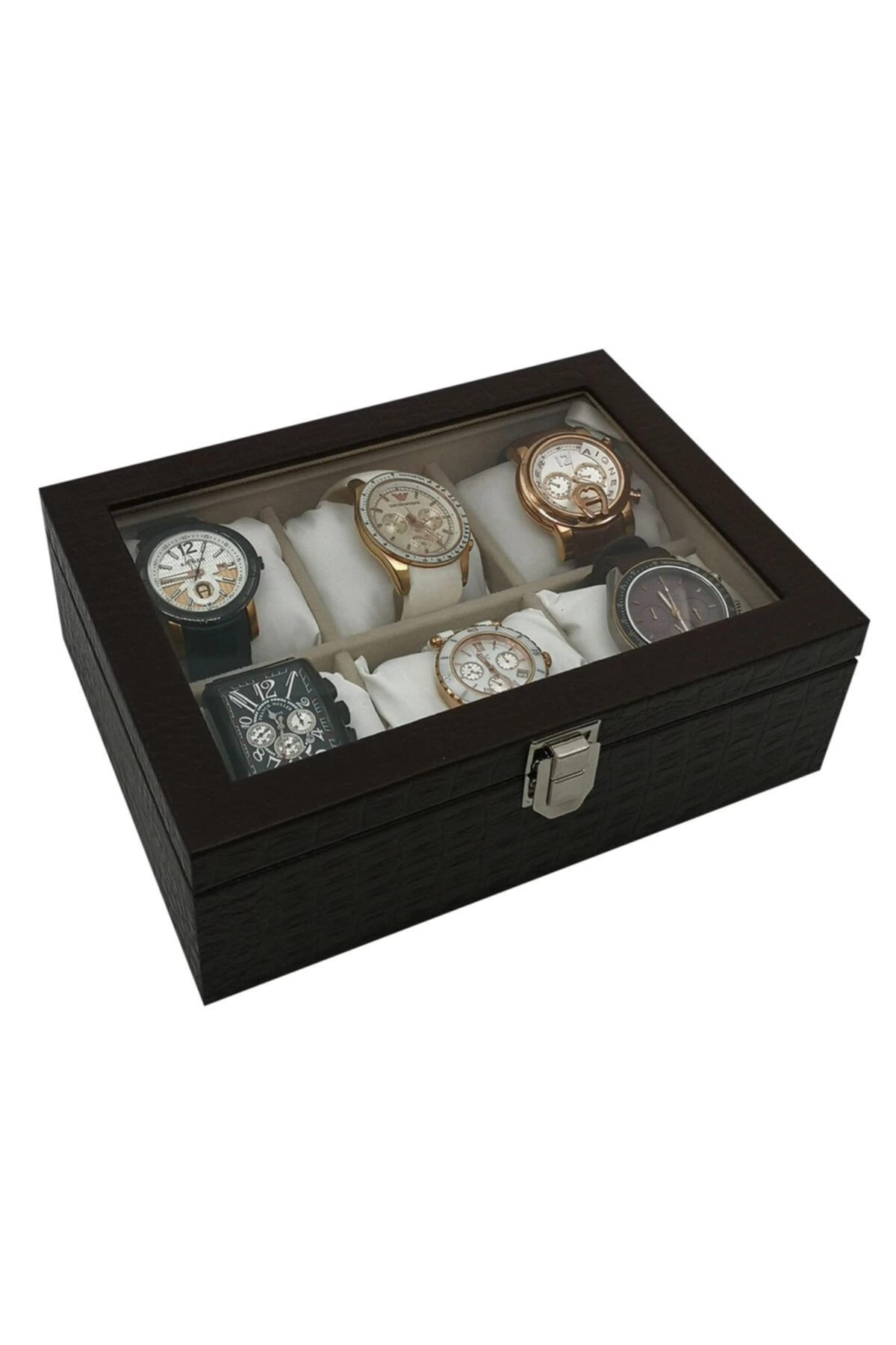 Saat Kutusu 6'lı Kroko Kahve