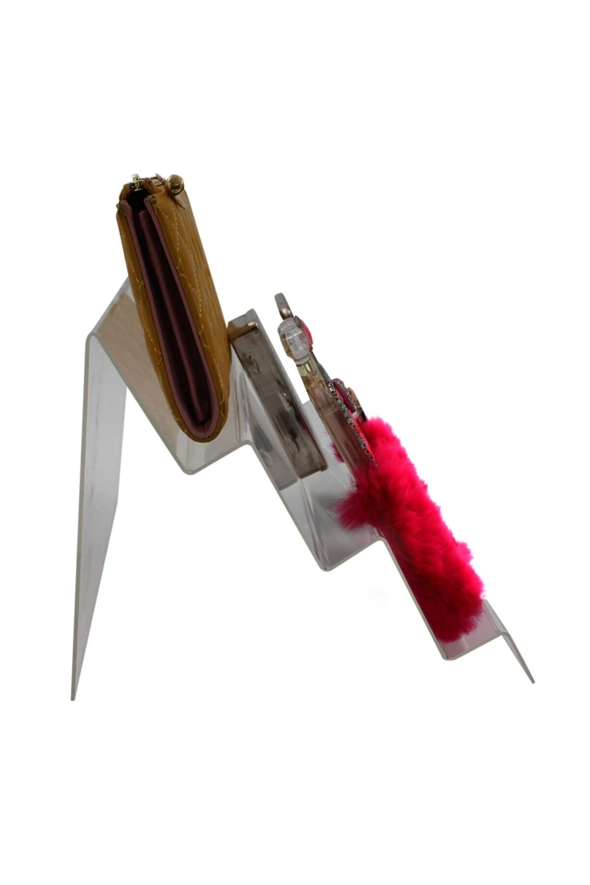 Telefon Ve Cüzdan Standı 3 Kademe Geniş Pleksi