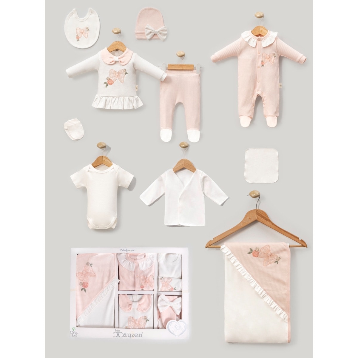 Little Stars Baby Kelebek Nakışlı 10lu Hastane Çıkış Seti