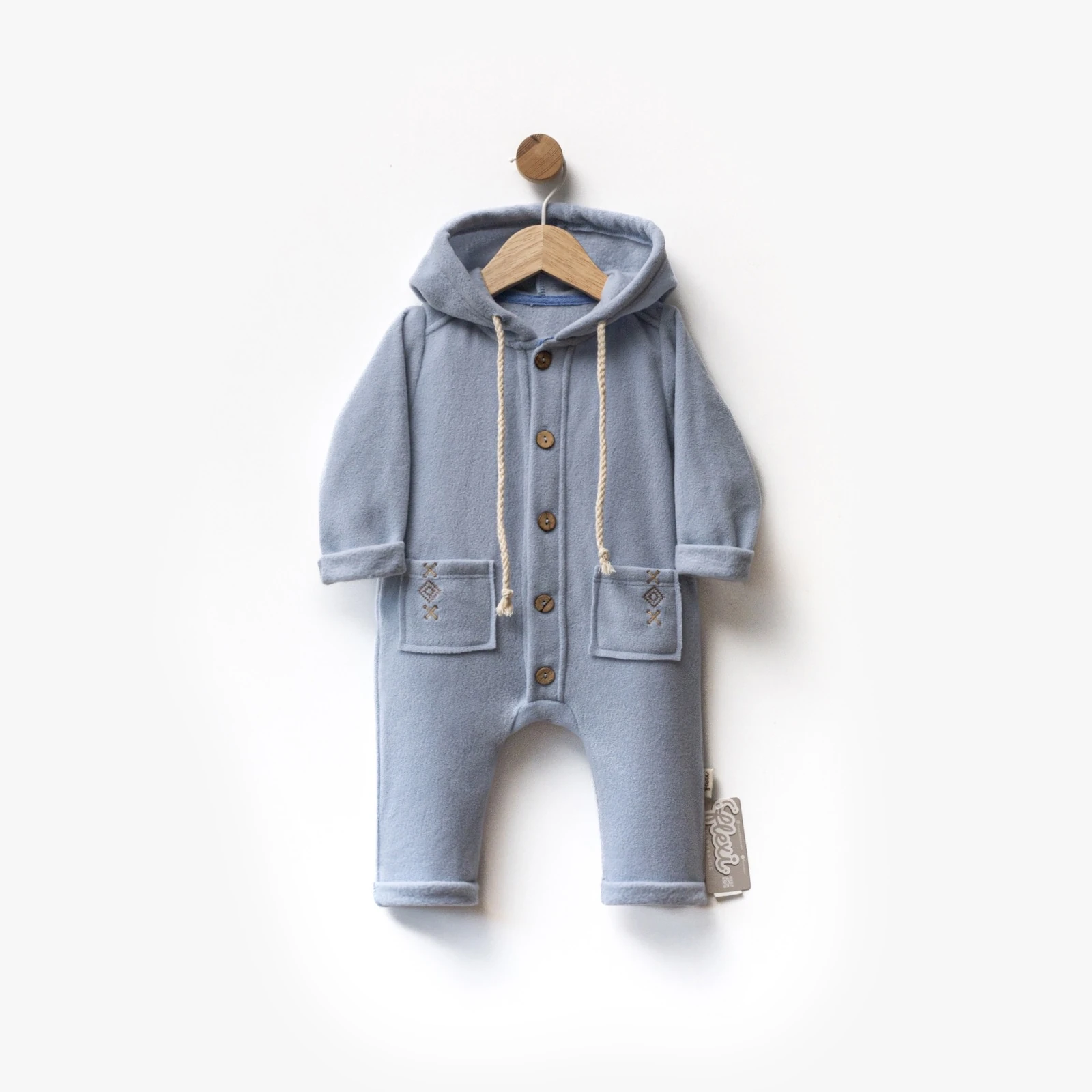 Kapşonlu Polar Tulum