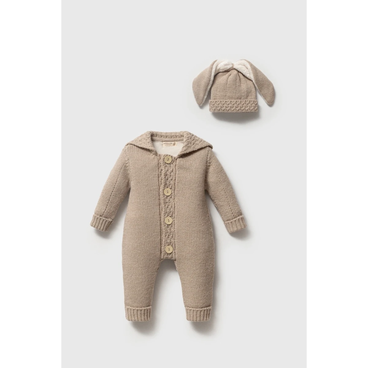 NiPPERLAND Unısex Pamuk Triko Petek Desenli Tulum Seti