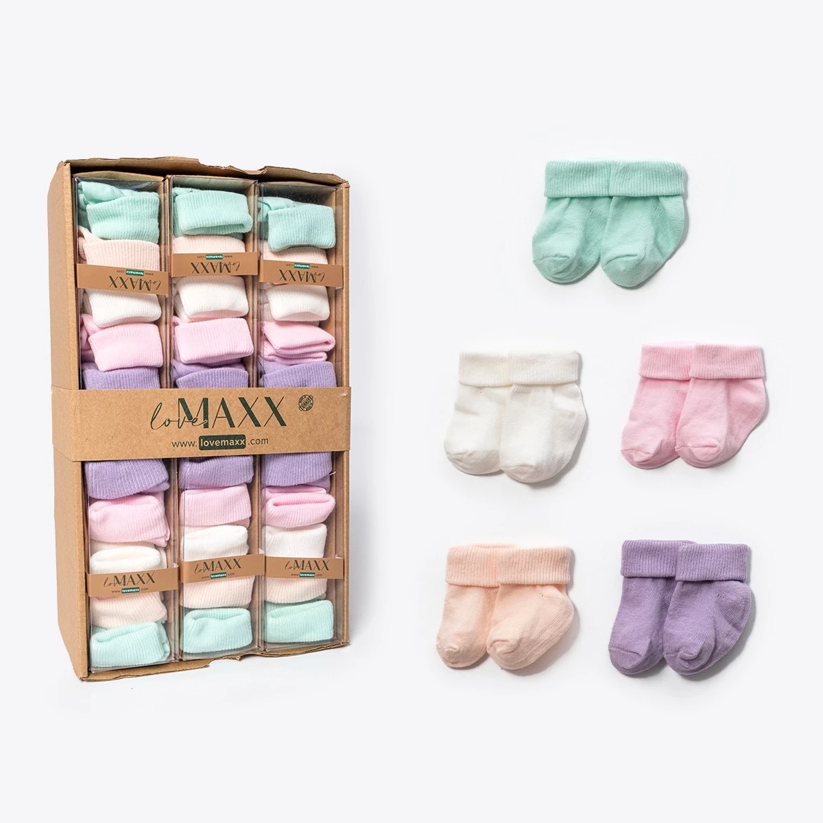 %100 Pamuk 5Li Çorap Kutulu Set