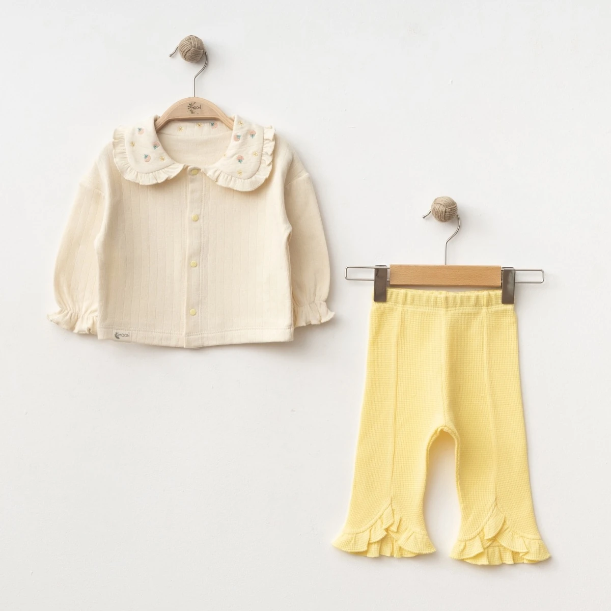 Yaka Detaylı Pamuklu 2’li Set