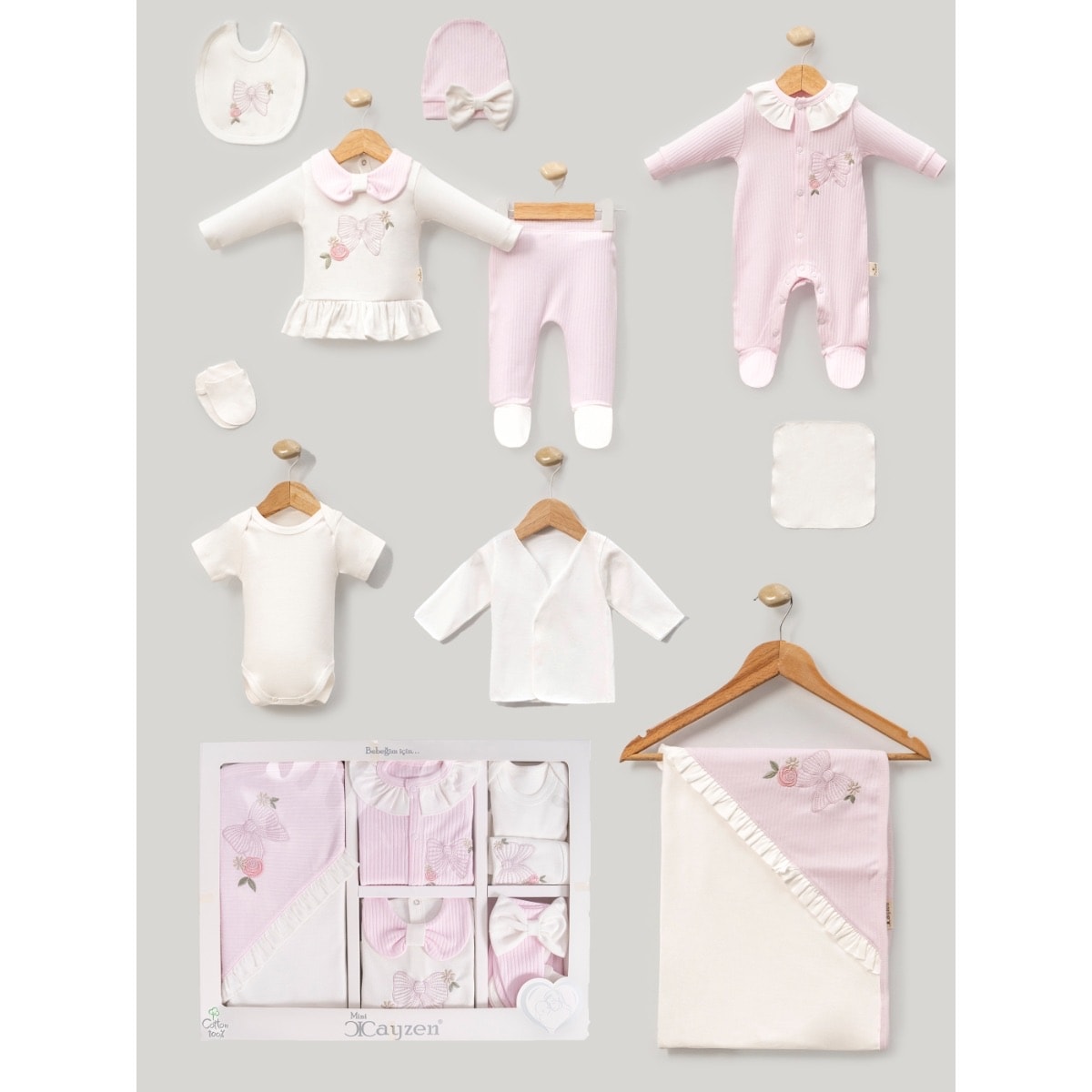 Little Stars Baby Kelebek Nakışlı 10lu Hastane Çıkış Seti