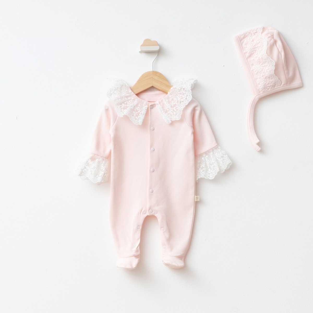 Little Stars Baby Dantel Detaylı Tulum