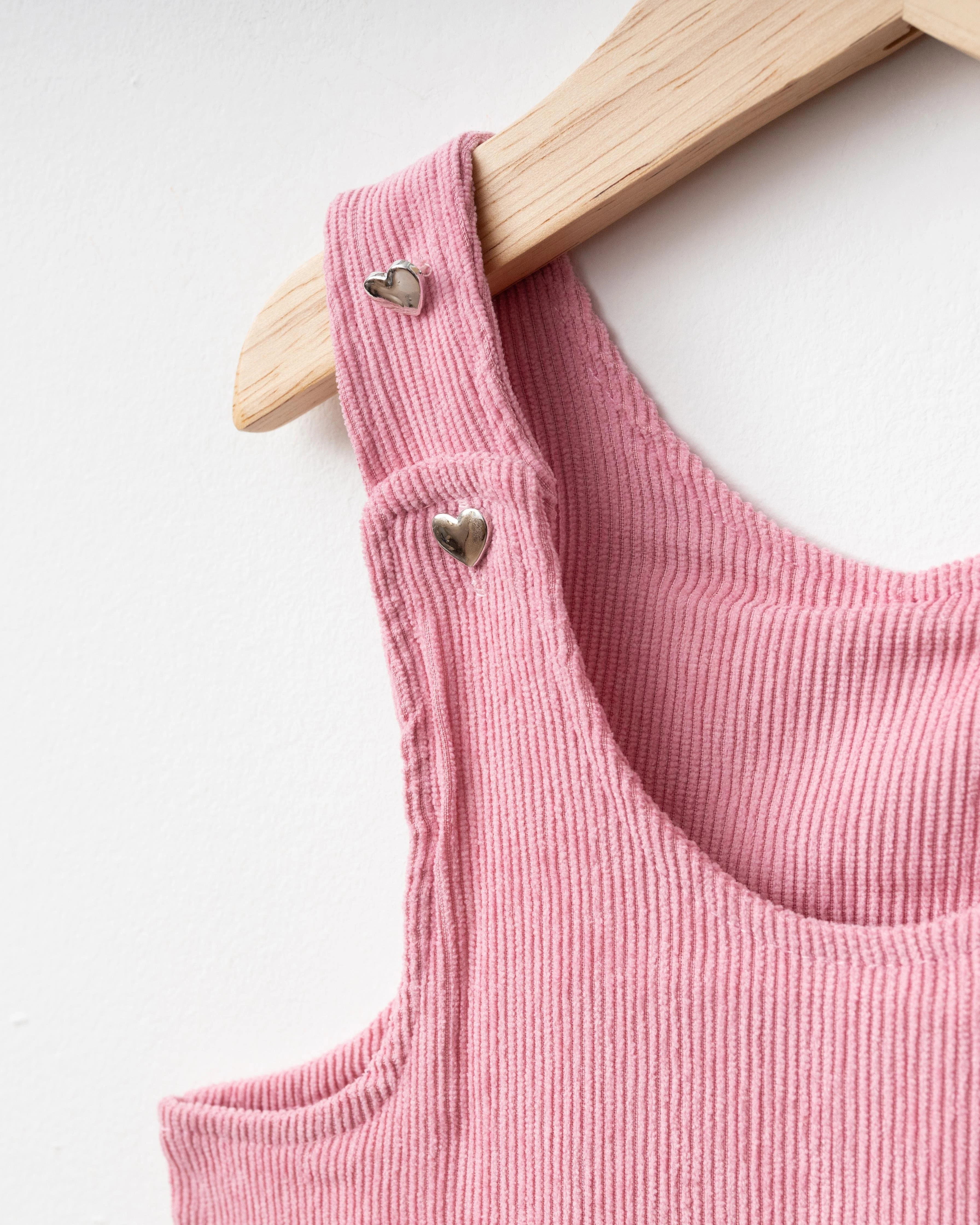 Kalp Punch İşlemeli Salopet Takım