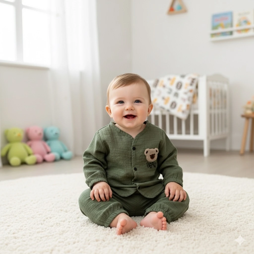 %100 Organik Pamuklu Müslin Kumaş Takım