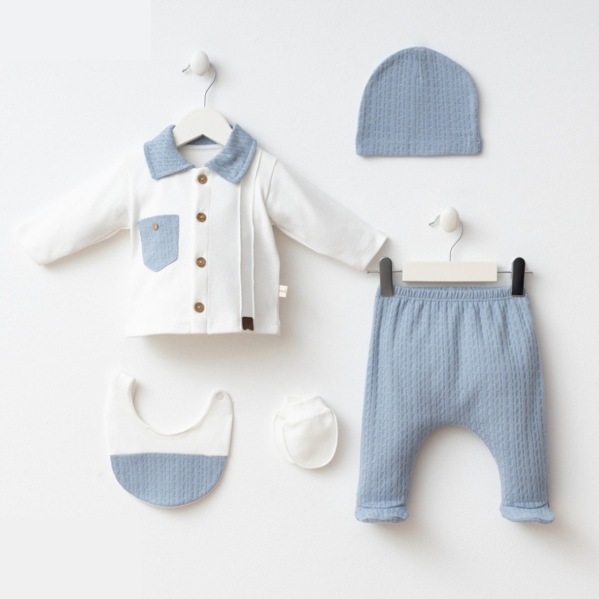 Little Stars Baby 0-3 Ay Cep Detaylı 5Li Set