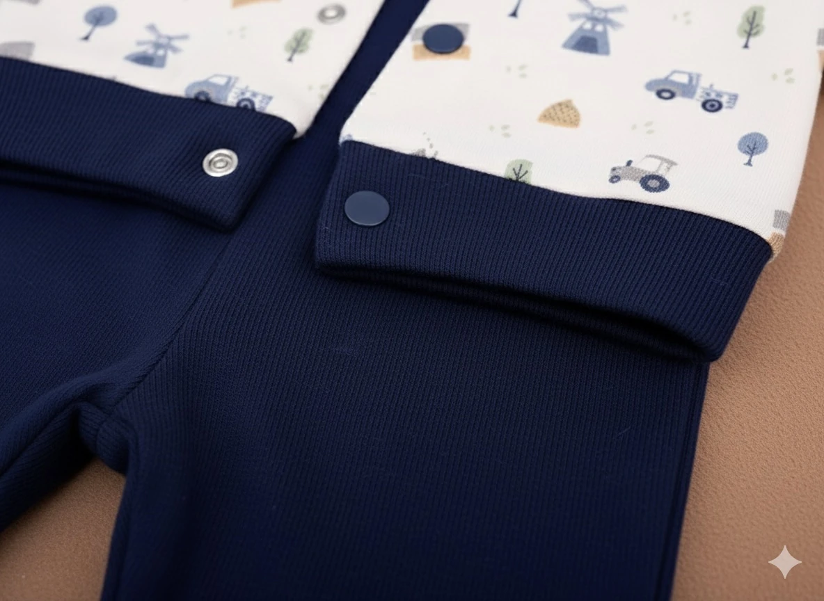 %100 Cotton Araba Baskılı 3’lü Takım