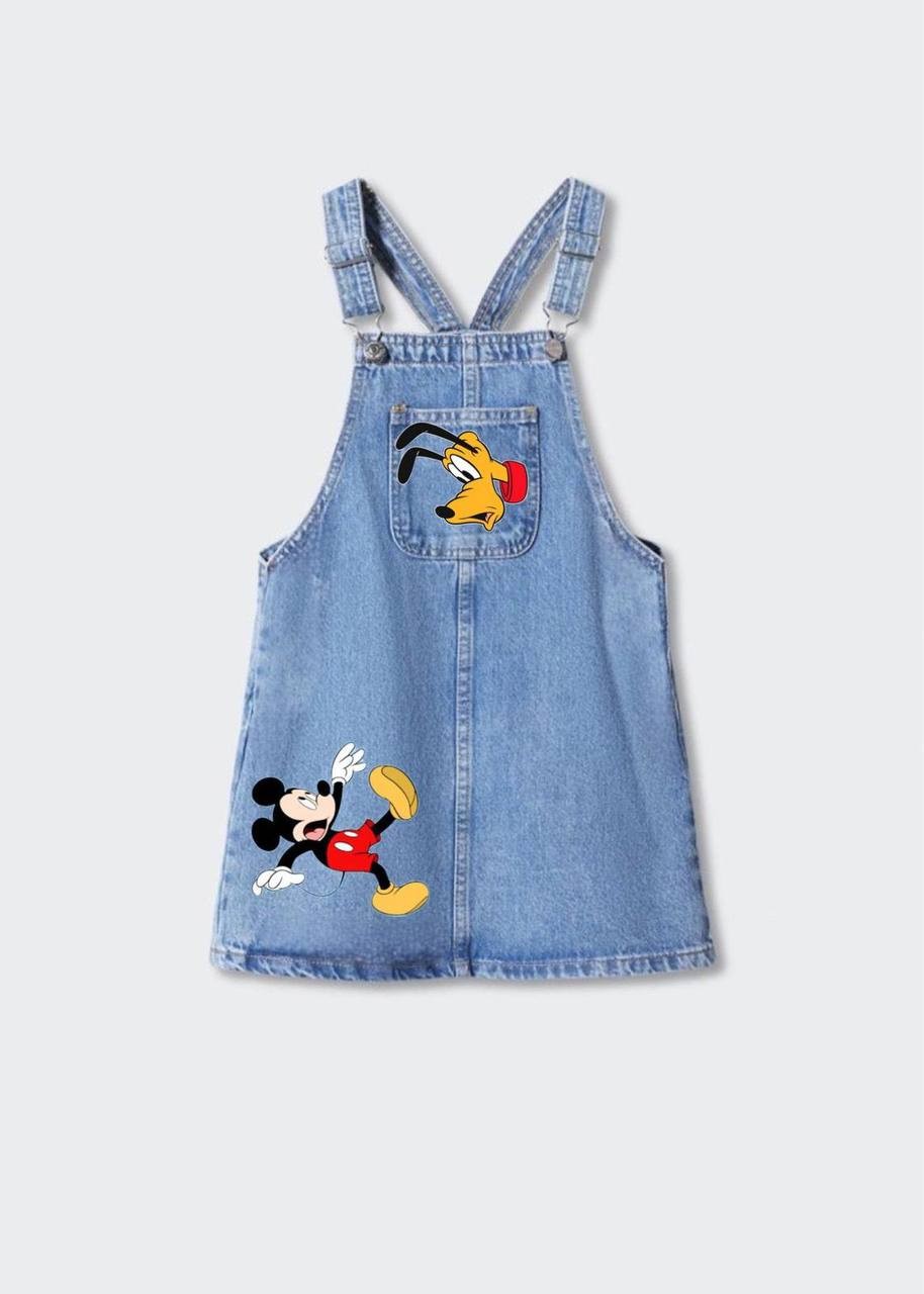 Mickey Baskılı Denim Kız Çocuk Jile 