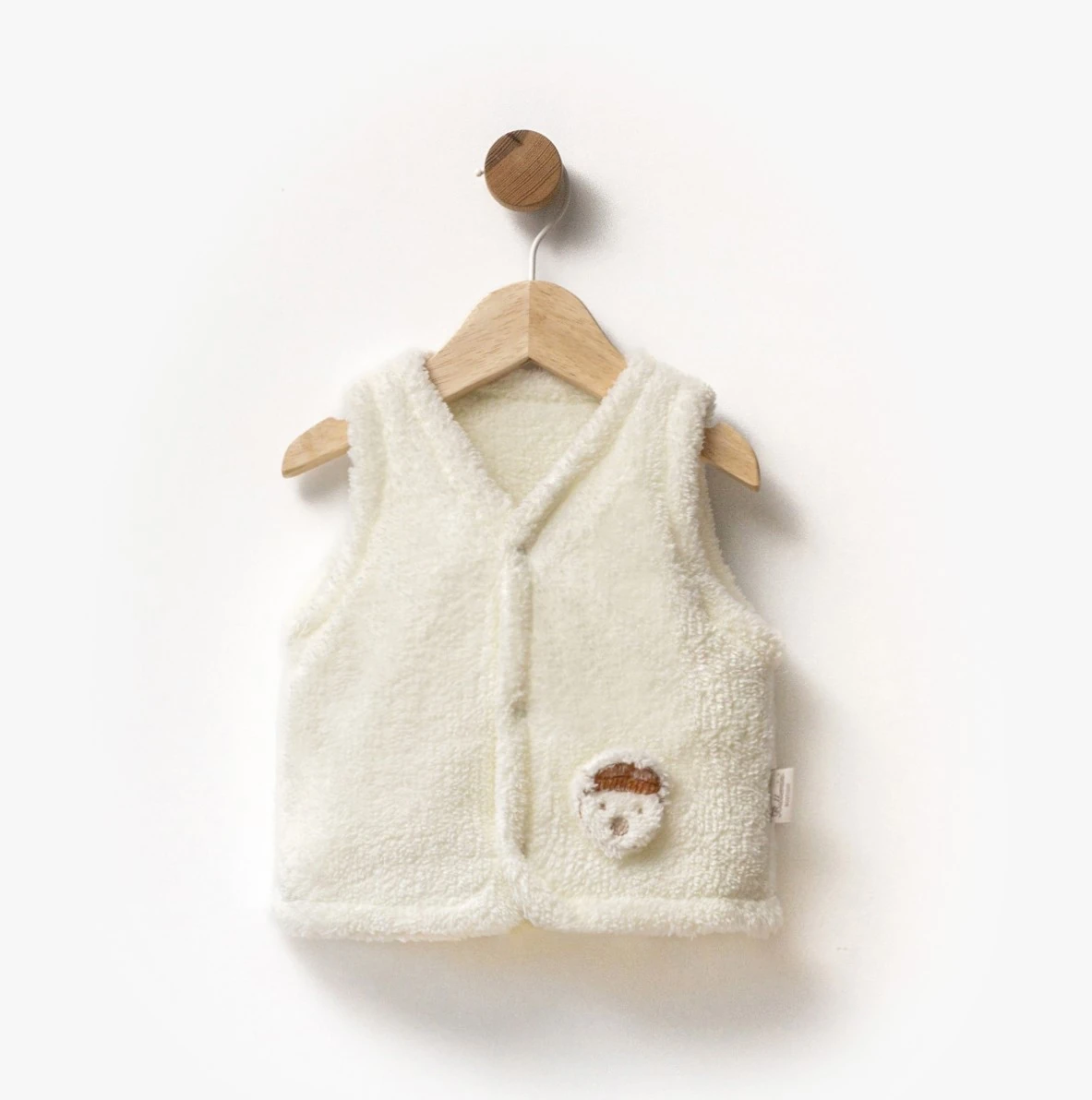 Cozy Krem Peluş Bebek Yeleği