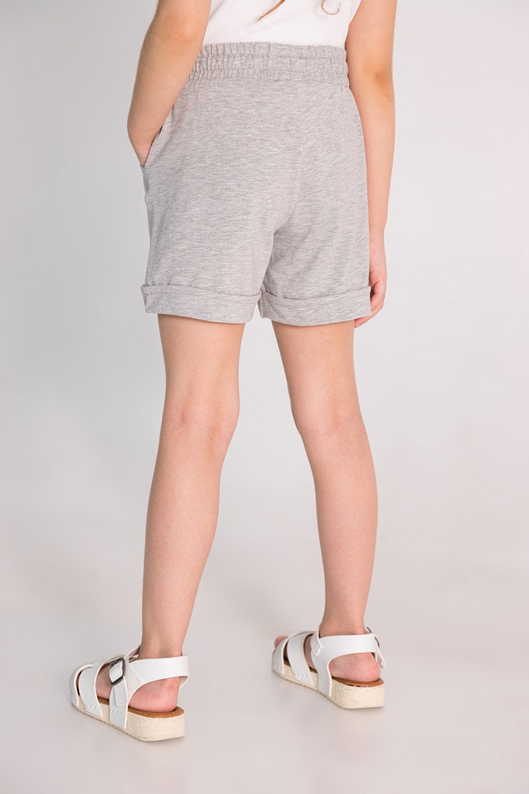 Beli Lastikli Summer Yazılı Kız Çocuk Şort