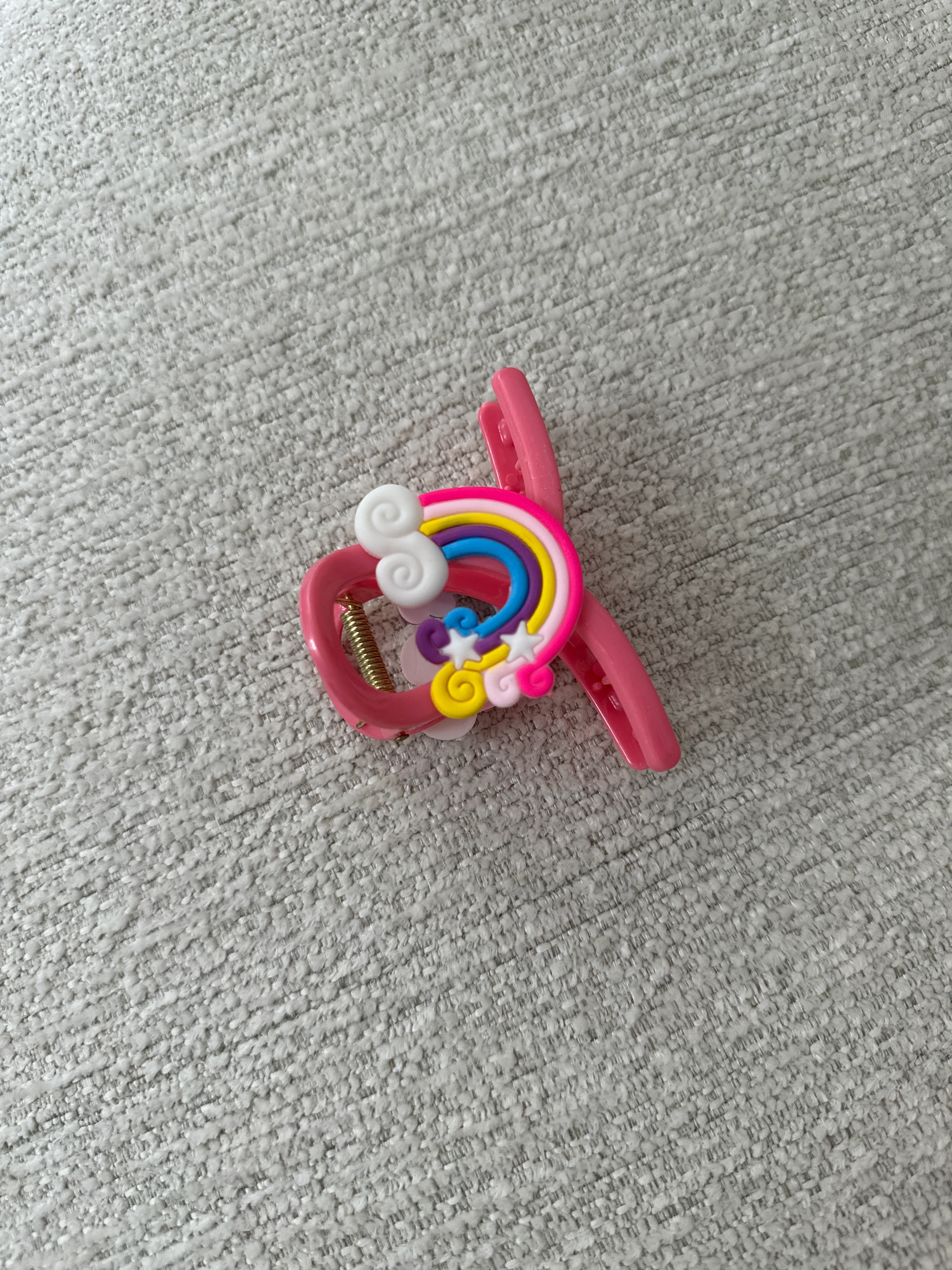 Fuşya Gökkuşağı Mandal Kız Çocuk Tokası