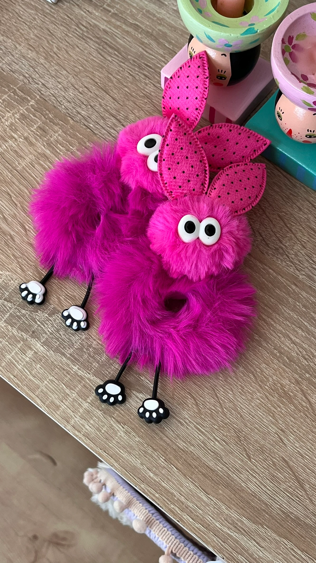 Fuşya Pofuduk Kız Çocuk Saç Tokası 