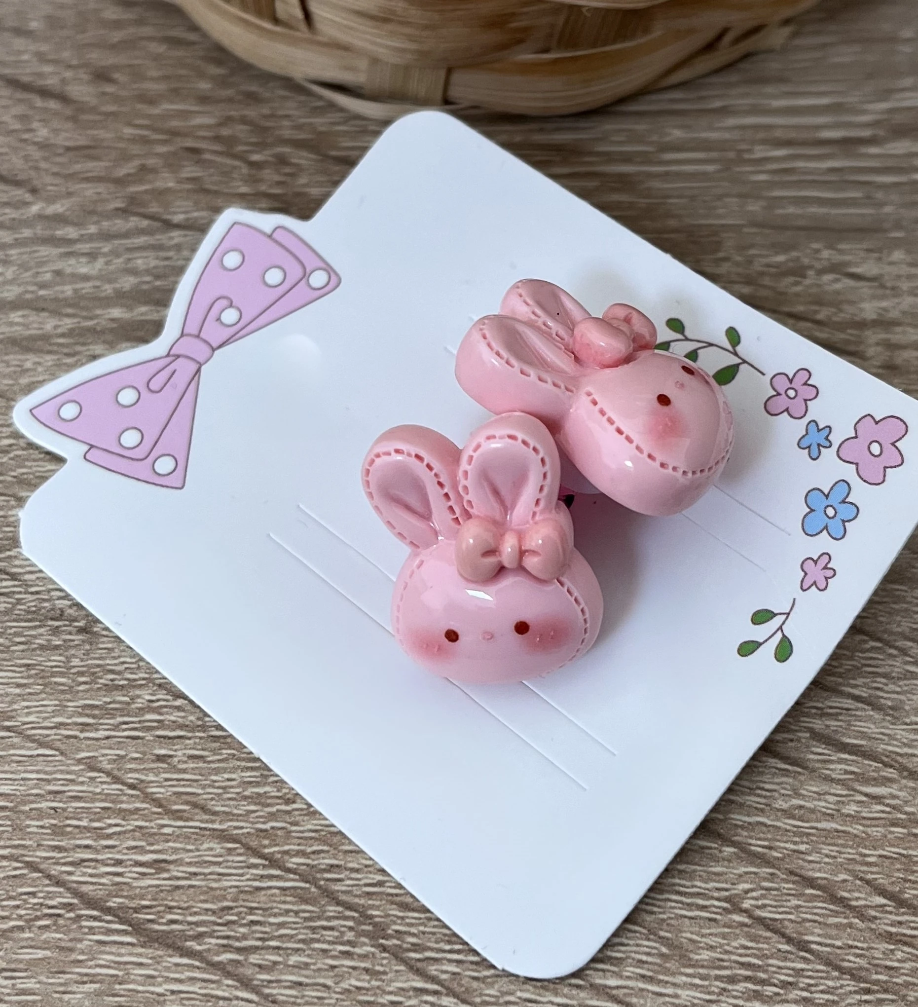 Tavşan Figürlü Kız Çocuk Lastikli Toka 