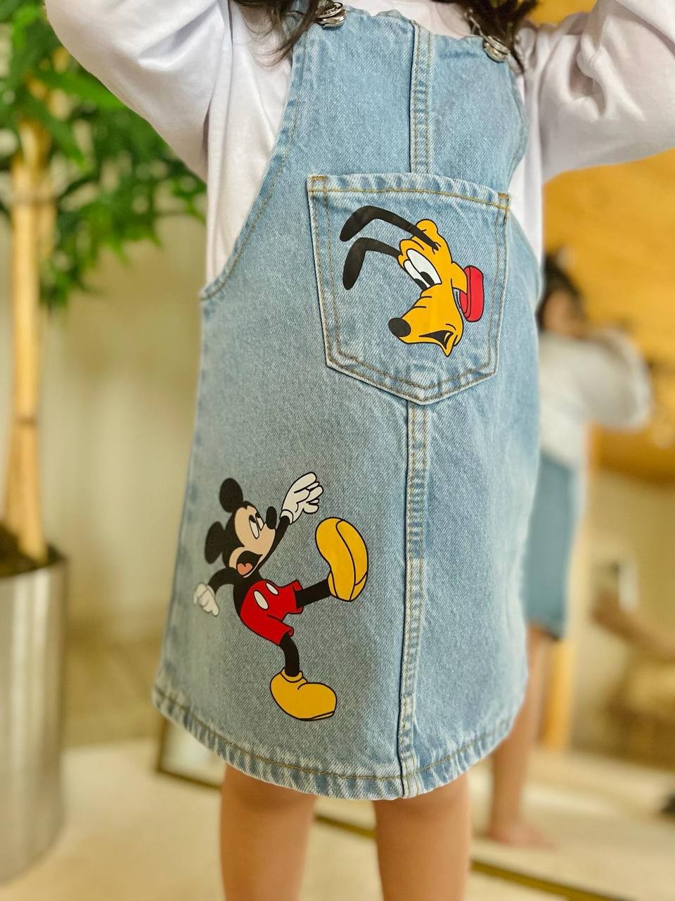 Mickey Baskılı Denim Kız Çocuk Jile 