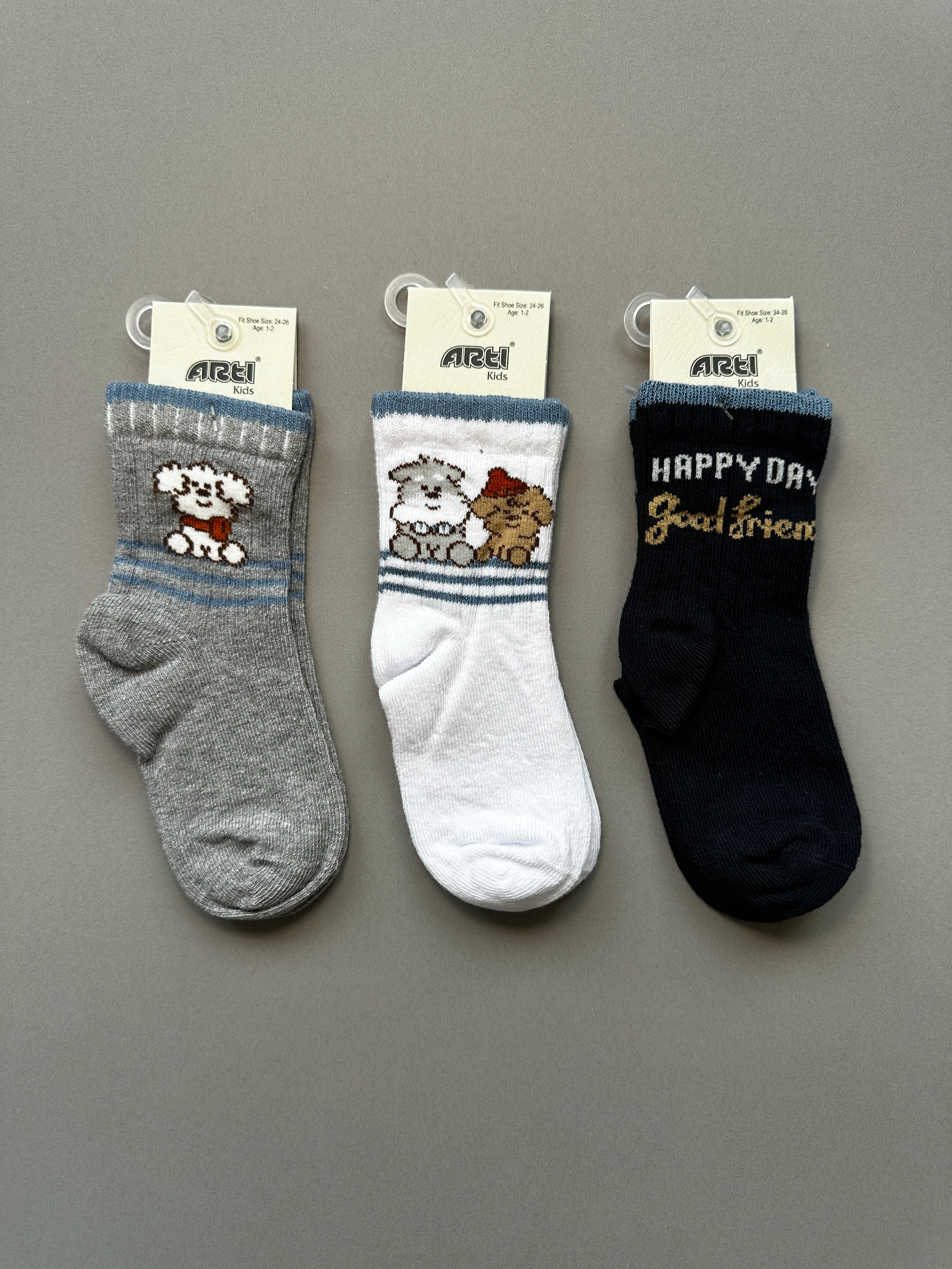 3'lü Erkek Çocuk Perro Soket Çorap Seti 