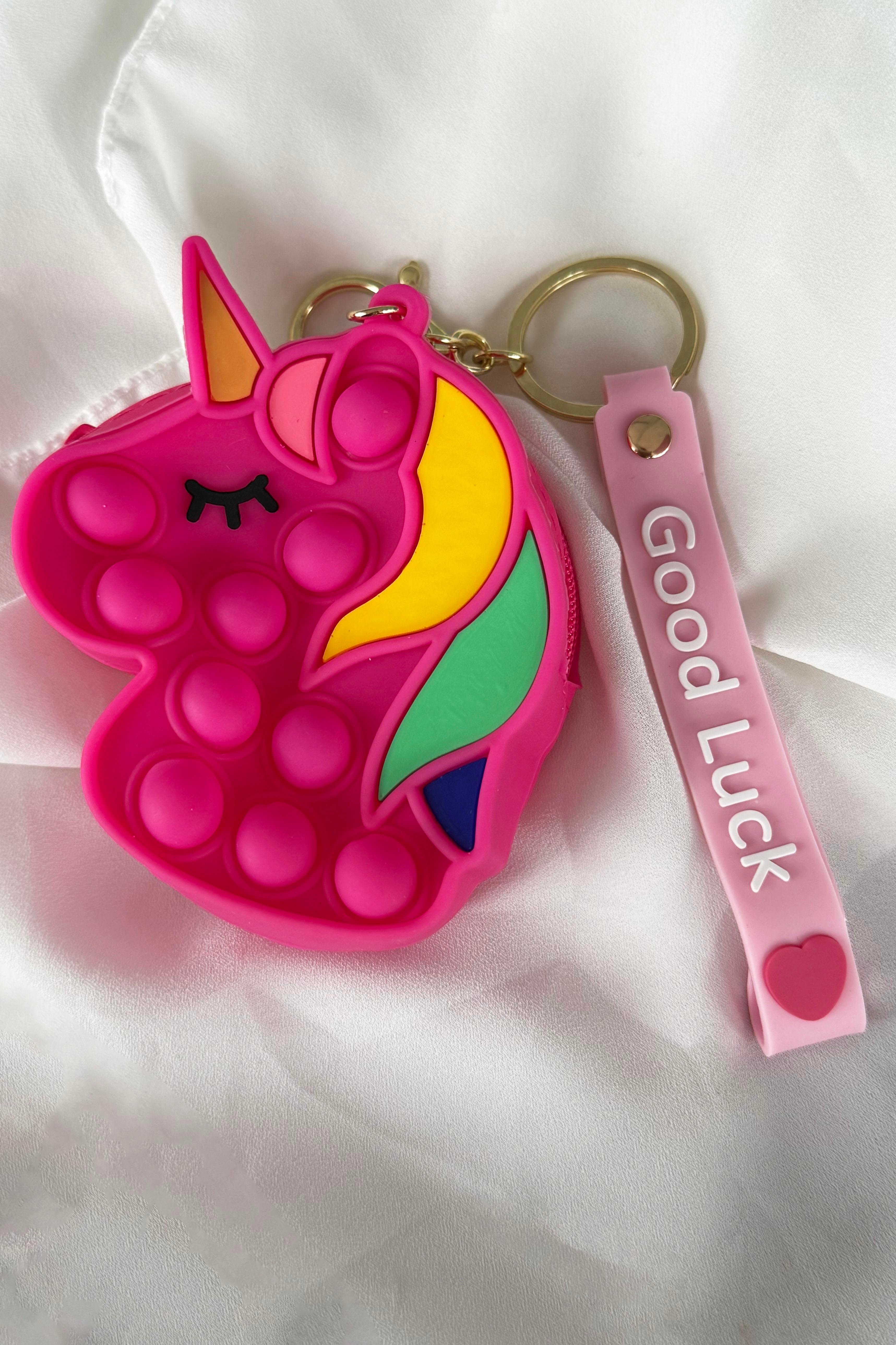Koyu Pembe Unıcorn Cüzdan Anahtarlık