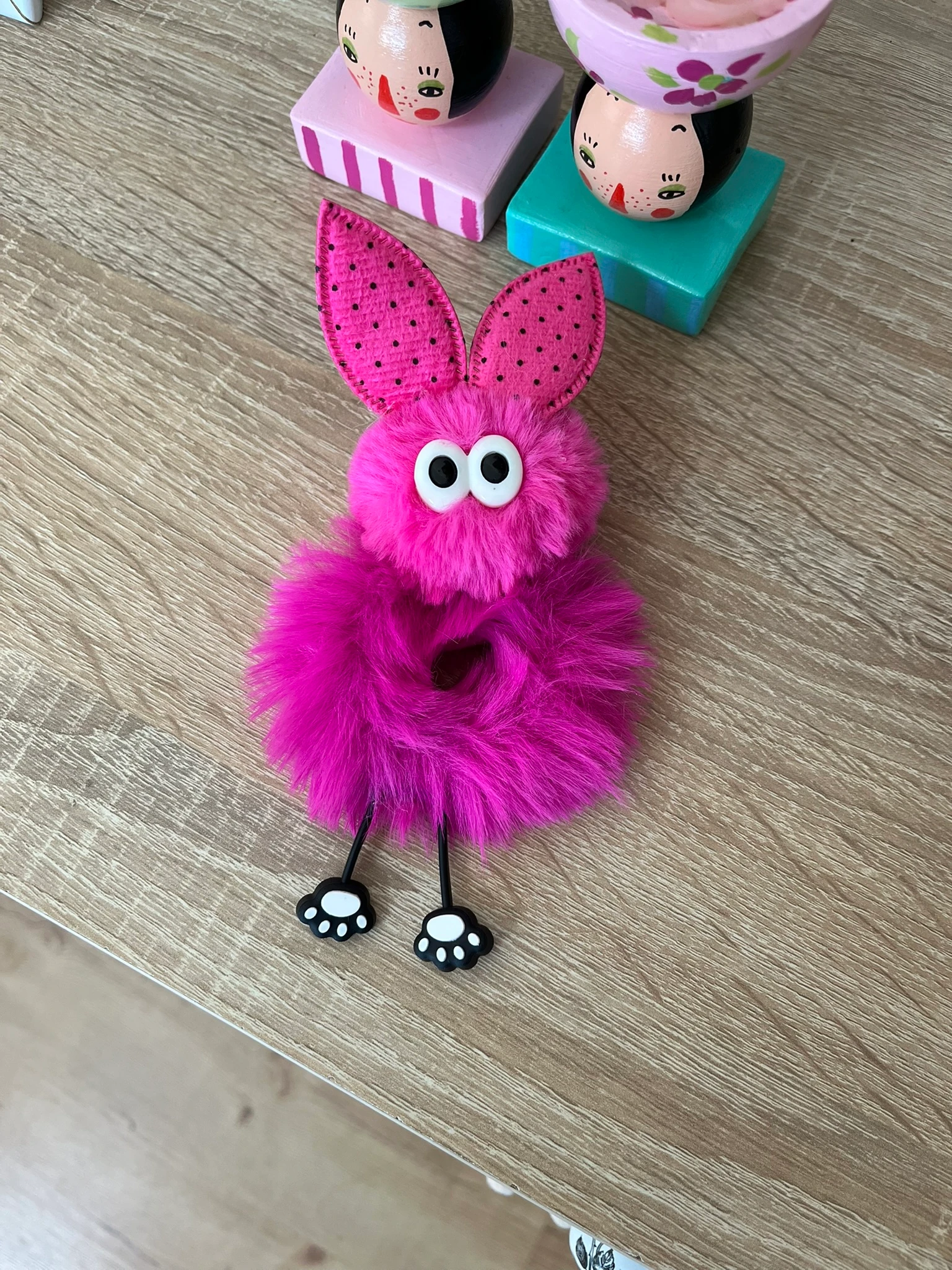 Fuşya Pofuduk Kız Çocuk Saç Tokası 