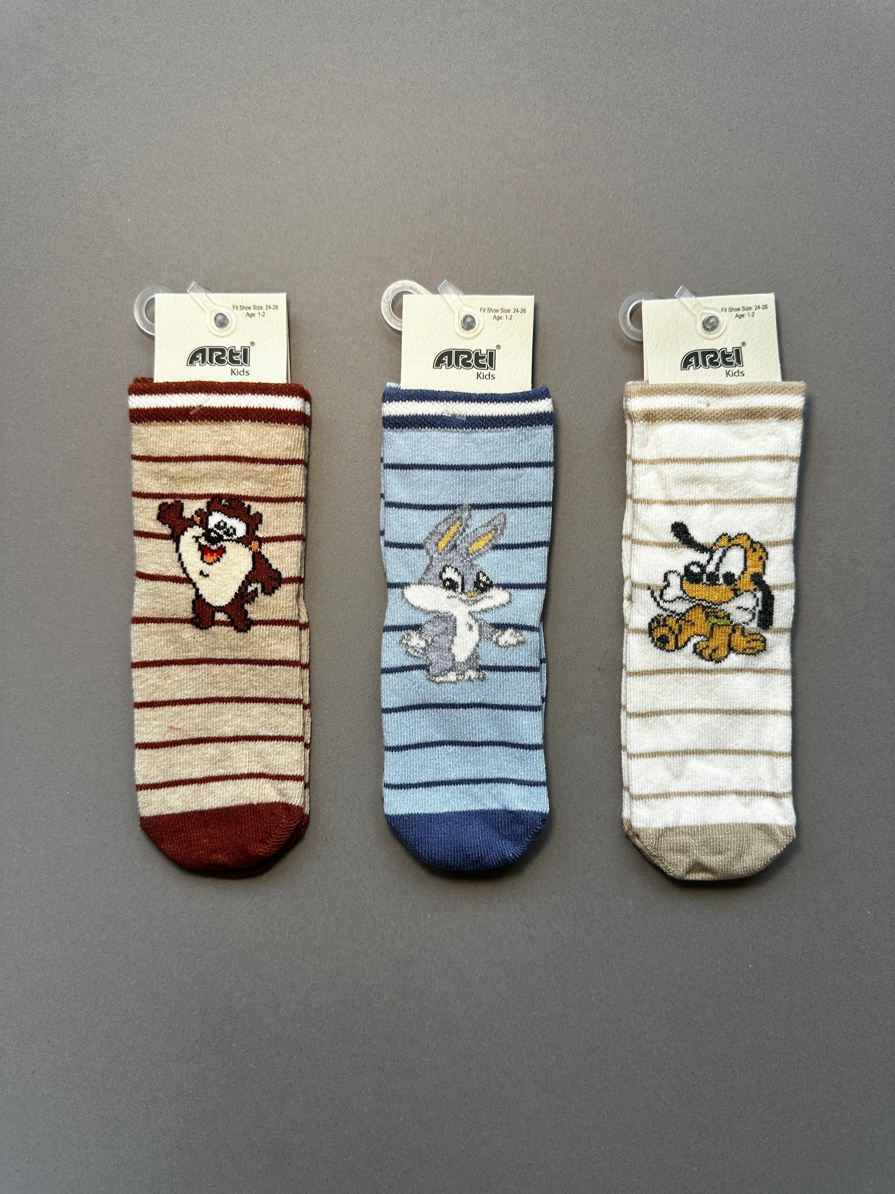 Bugs Bunny Desenli Erkek Çocuk Soket Çorap Seti 3'lü 