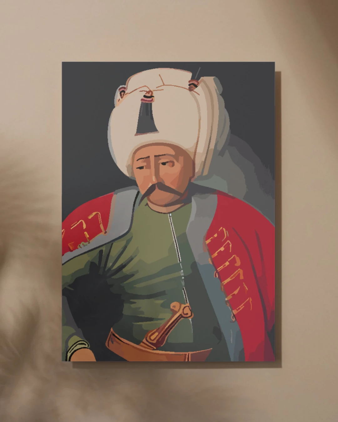 Yavuz Sultan Selim Dijital Boyama Posteri (Osmanlı İmparatorluğu Serisi)