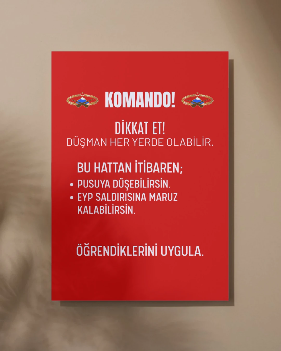 Komando Taktik Posteri (Türk Silahlı Kuvvetleri Serisi)