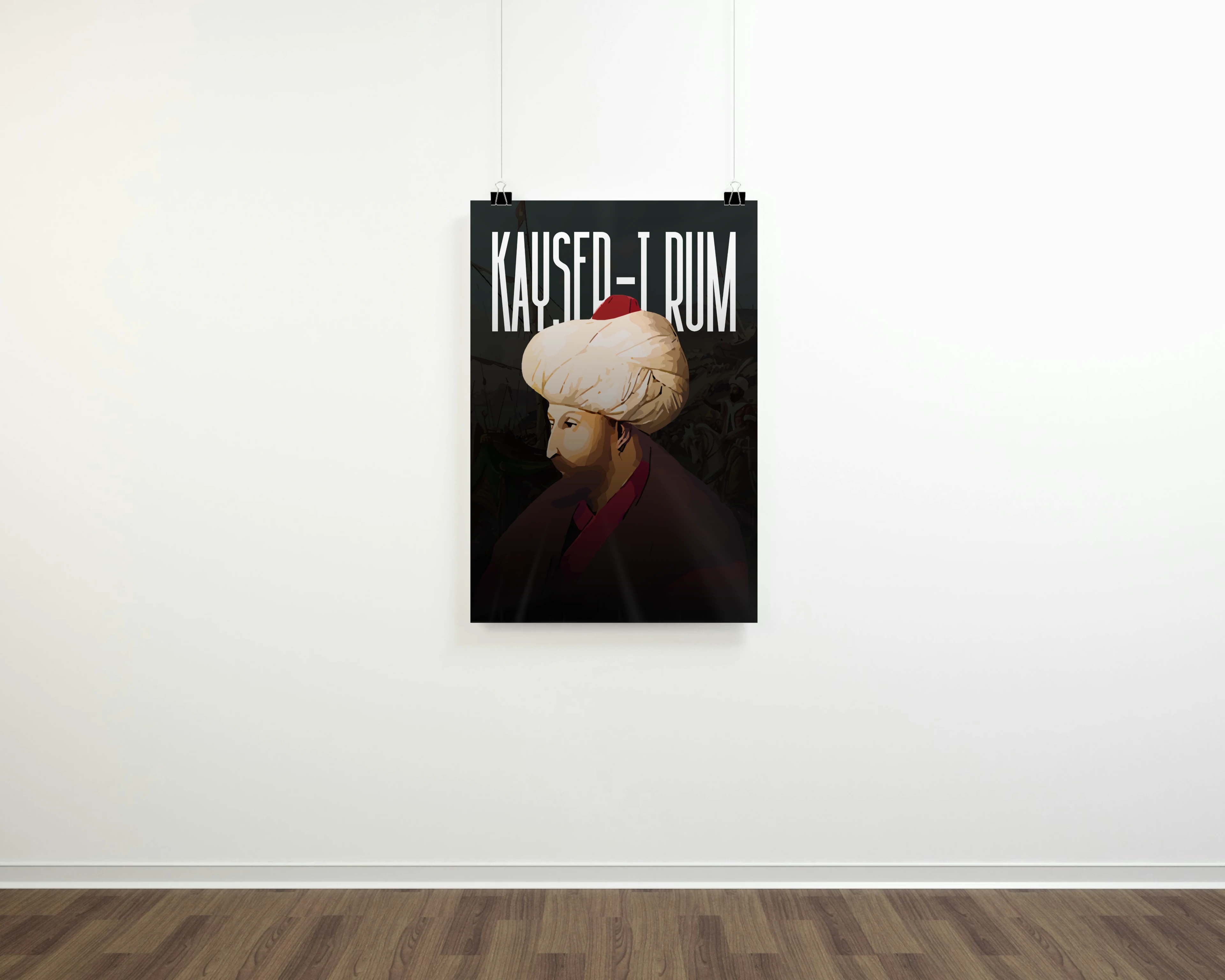 Sultan II. Mehmed Kayser-i Rum Dijital Boyama Posteri (Osmanlı İmparatorluğu Serisi)