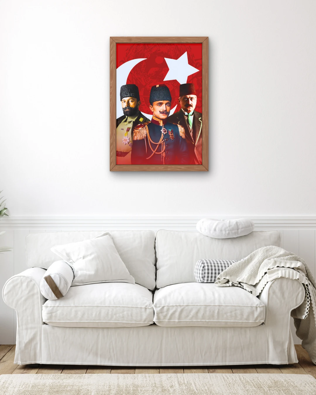 Enver, Talat, Cemal İttihat ve Terakki Posteri (İttihat ve Terakki Cemiyeti Serisi)