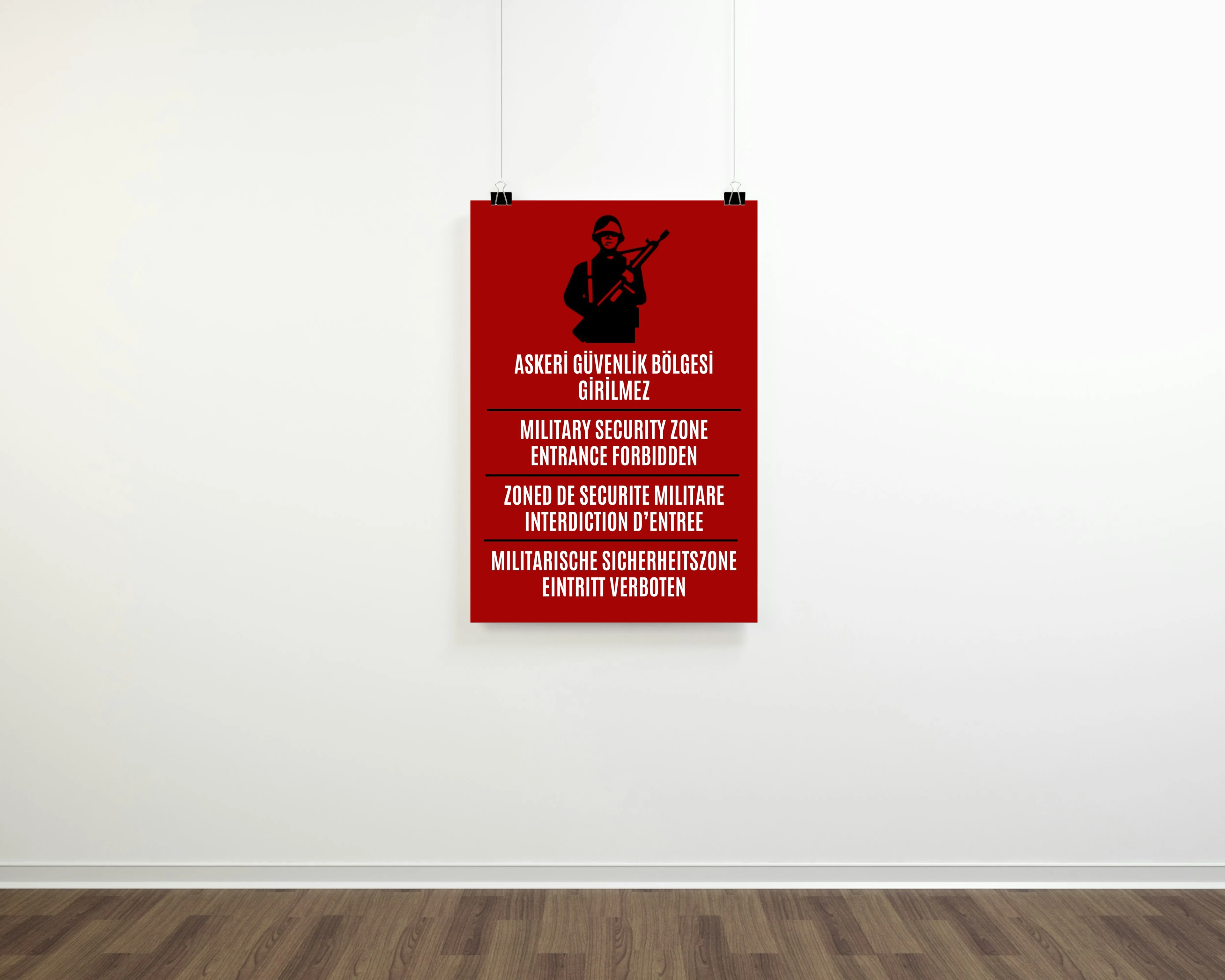 Askeri Güvenlik Bölgesi Girilmez Posteri (Türk Silahlı Kuvvetleri Serisi)