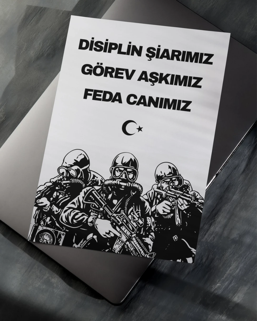 Disiplin Şiarımız Görev Aşkımız Feda Canımız SAT Posteri (Türk Silahlı Kuvvetleri Serisi)