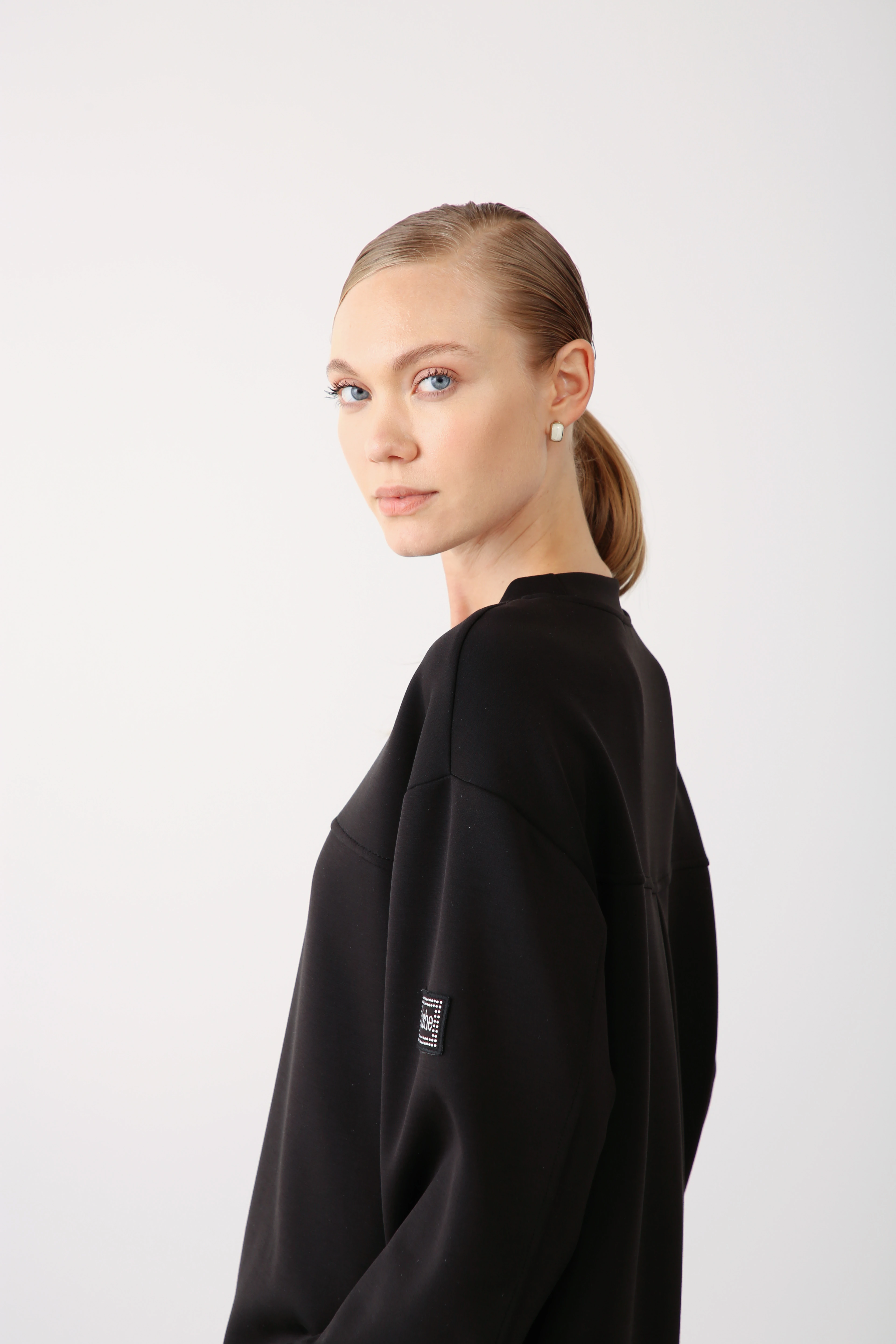 Kapitone Detaylı Üçlü Sweatshirt Yelek Takım