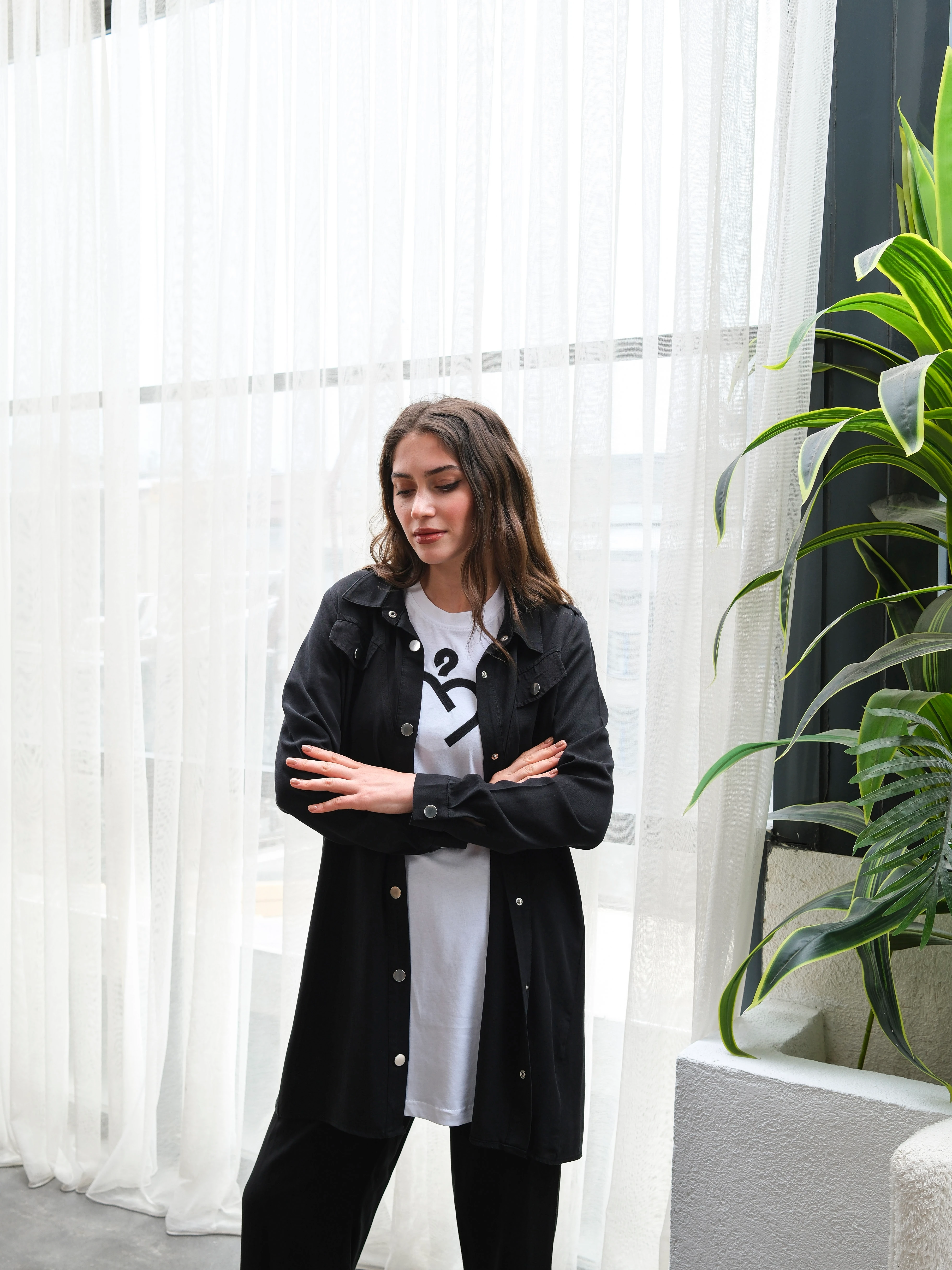 Büyük Beden Tensel Yumuşak Kumaş Rahat Kesim Üçlü Takım