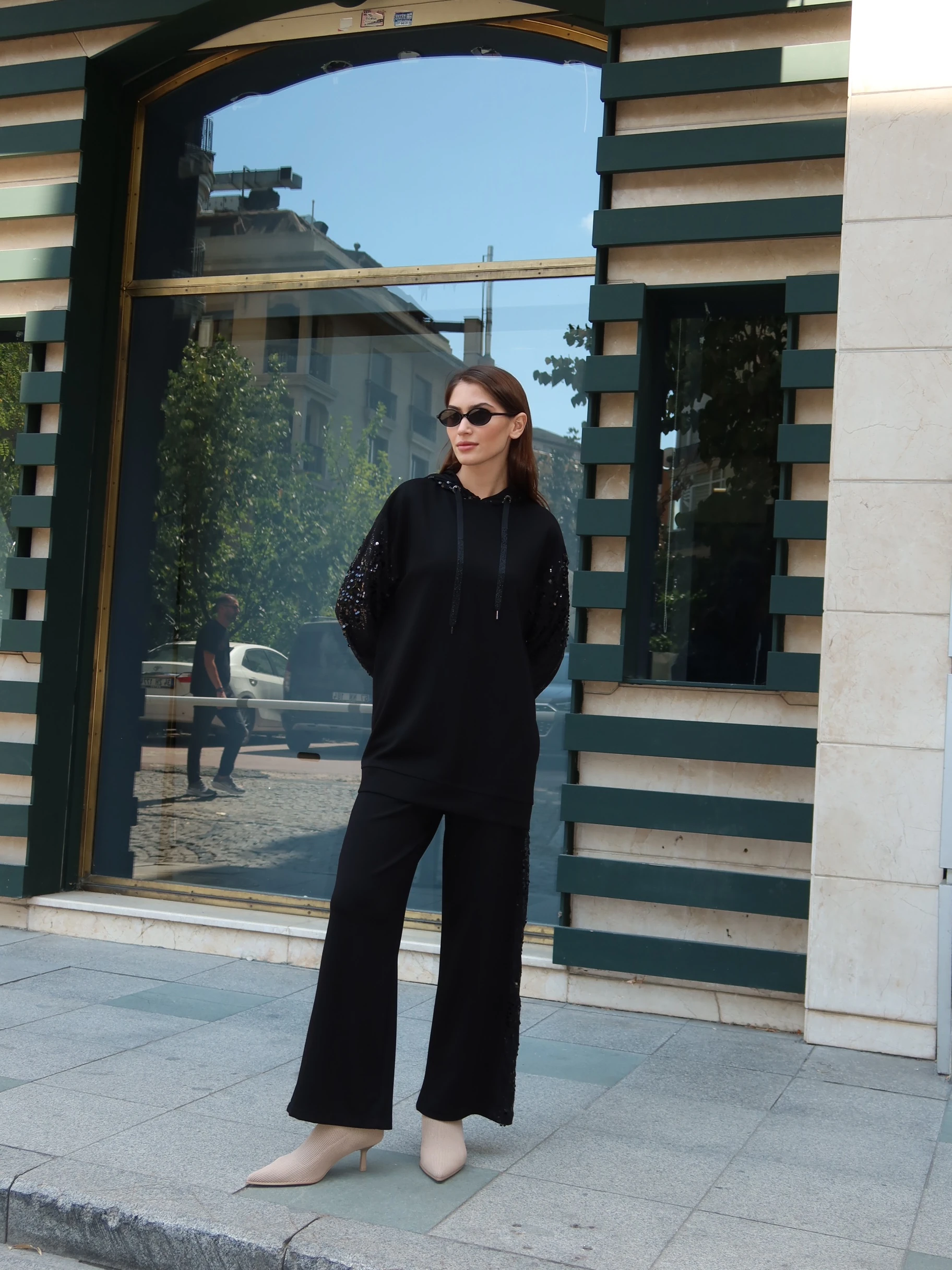 Pul Payet Detaylı Rahat Kesim İkili Takım