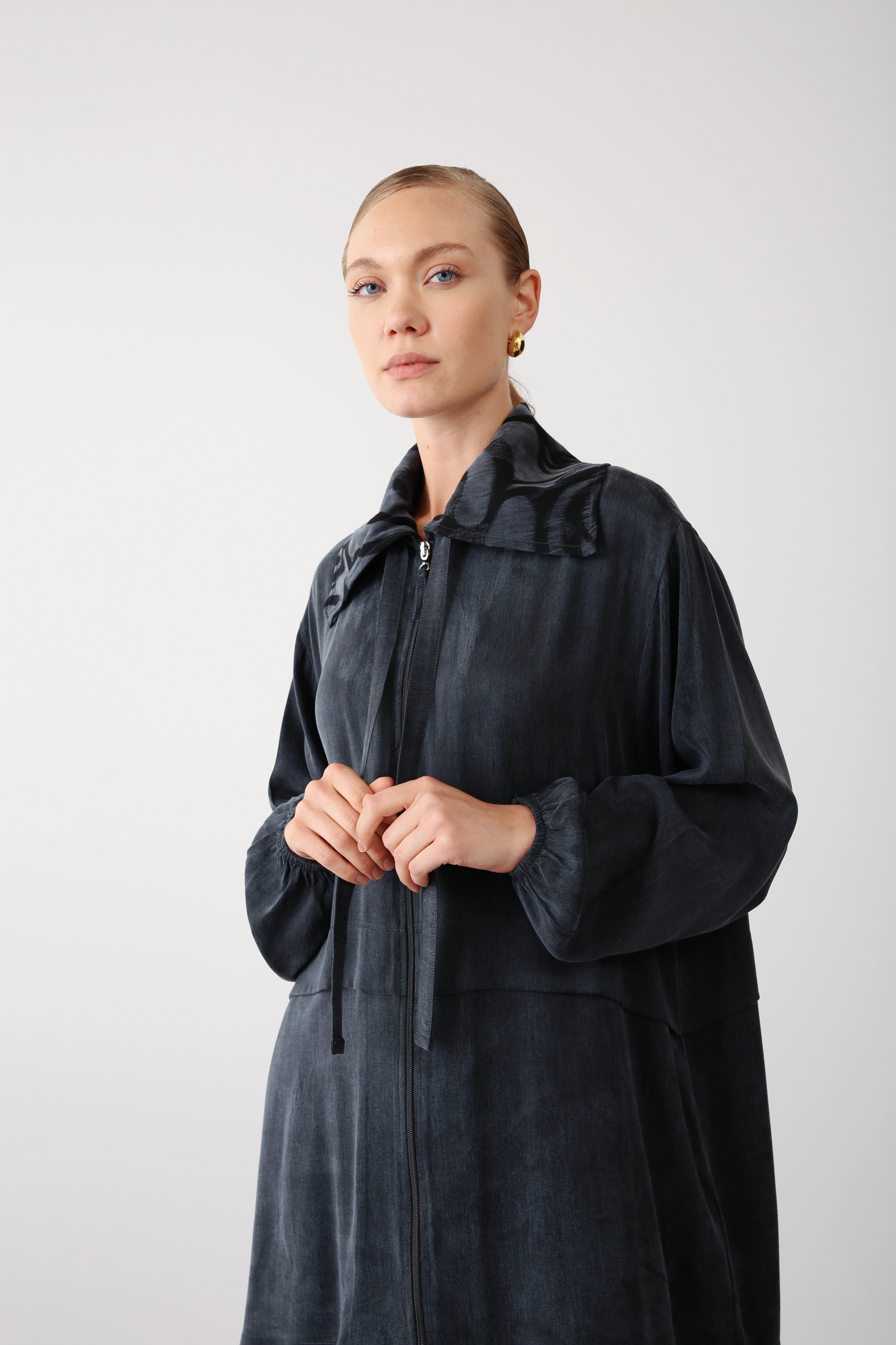 İpek Cupra Jakar Yakalı Ceket Pantolon İkili Takım