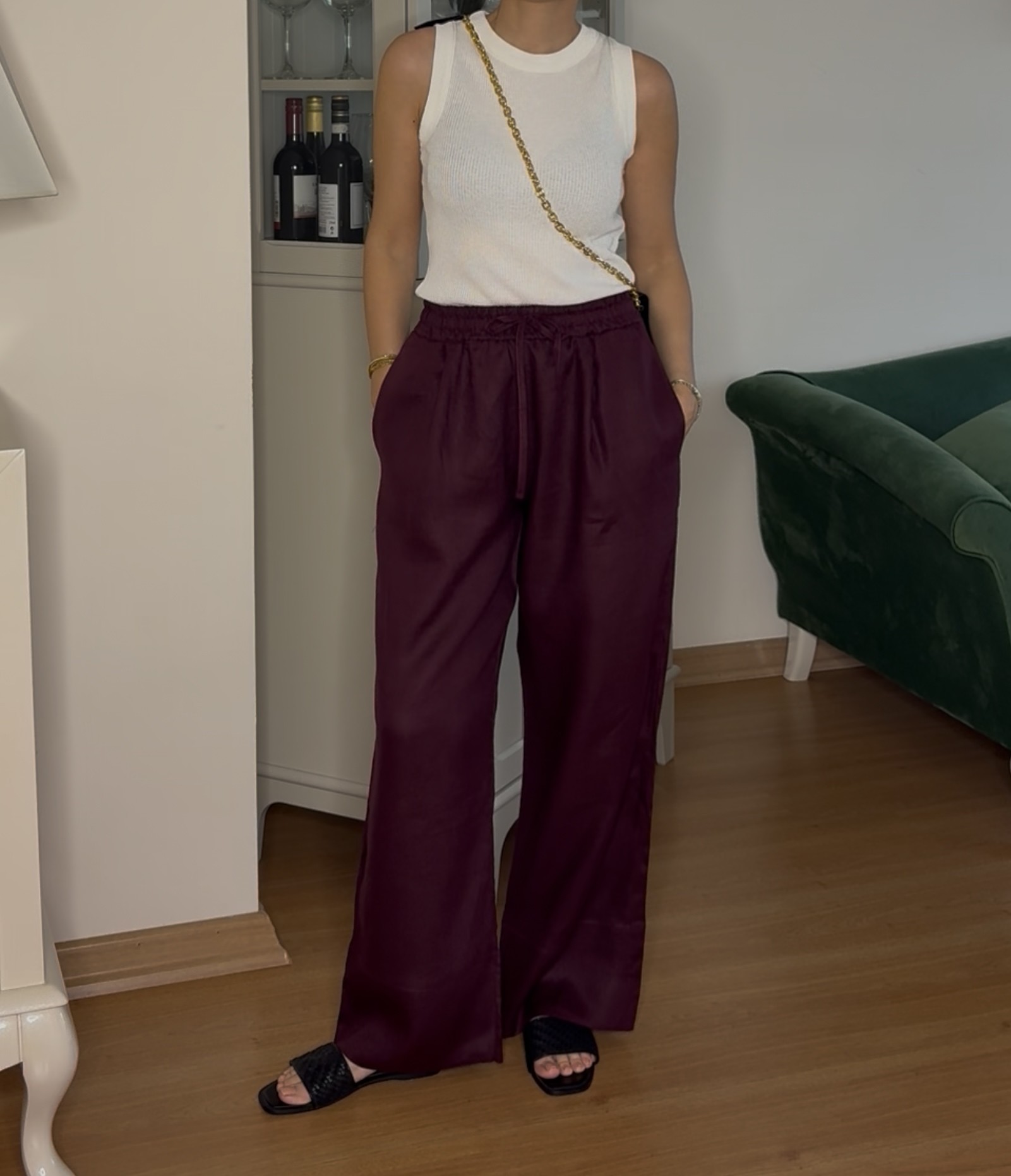 Keten Bordo Pantolon
