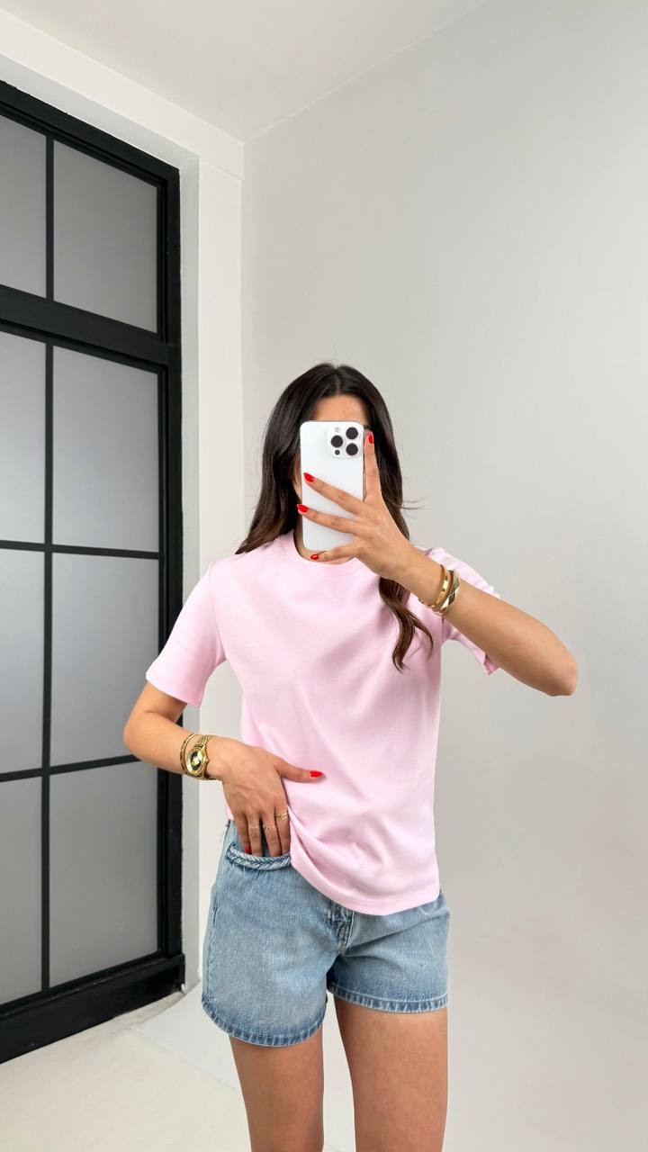 Pembe t-shirt