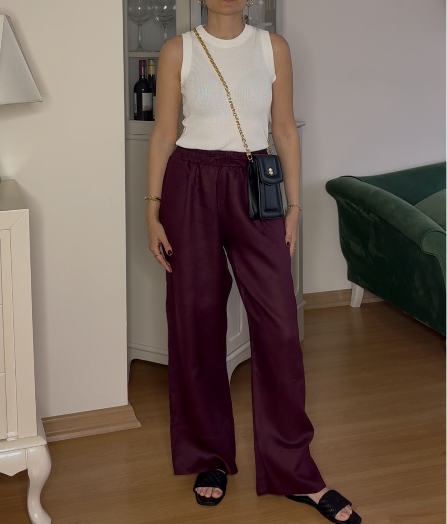 Keten Bordo Pantolon