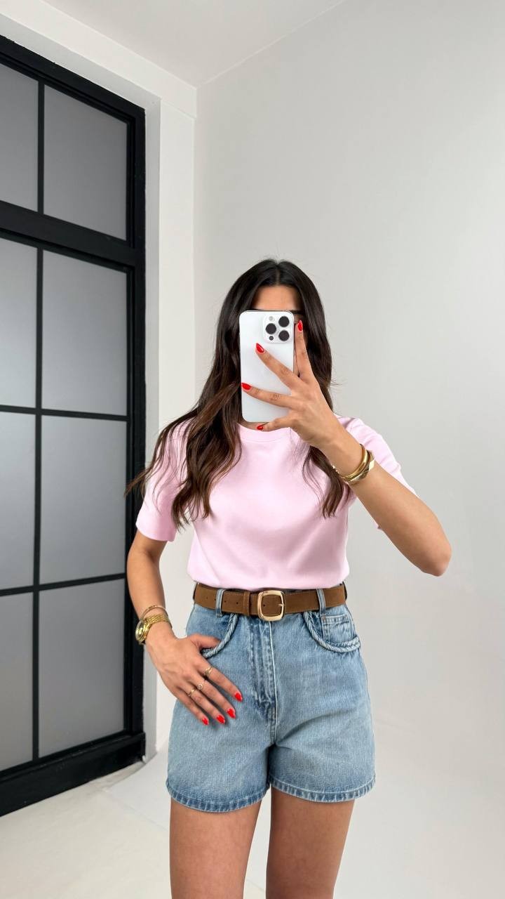 Pembe t-shirt