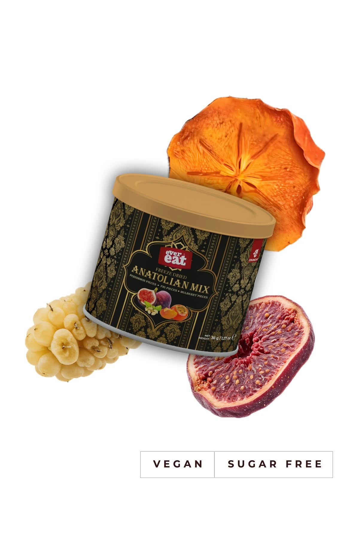 Anatolian Dondurularak Kurutulmuş Dut, İncir ve Cennet Hurması Karışımı