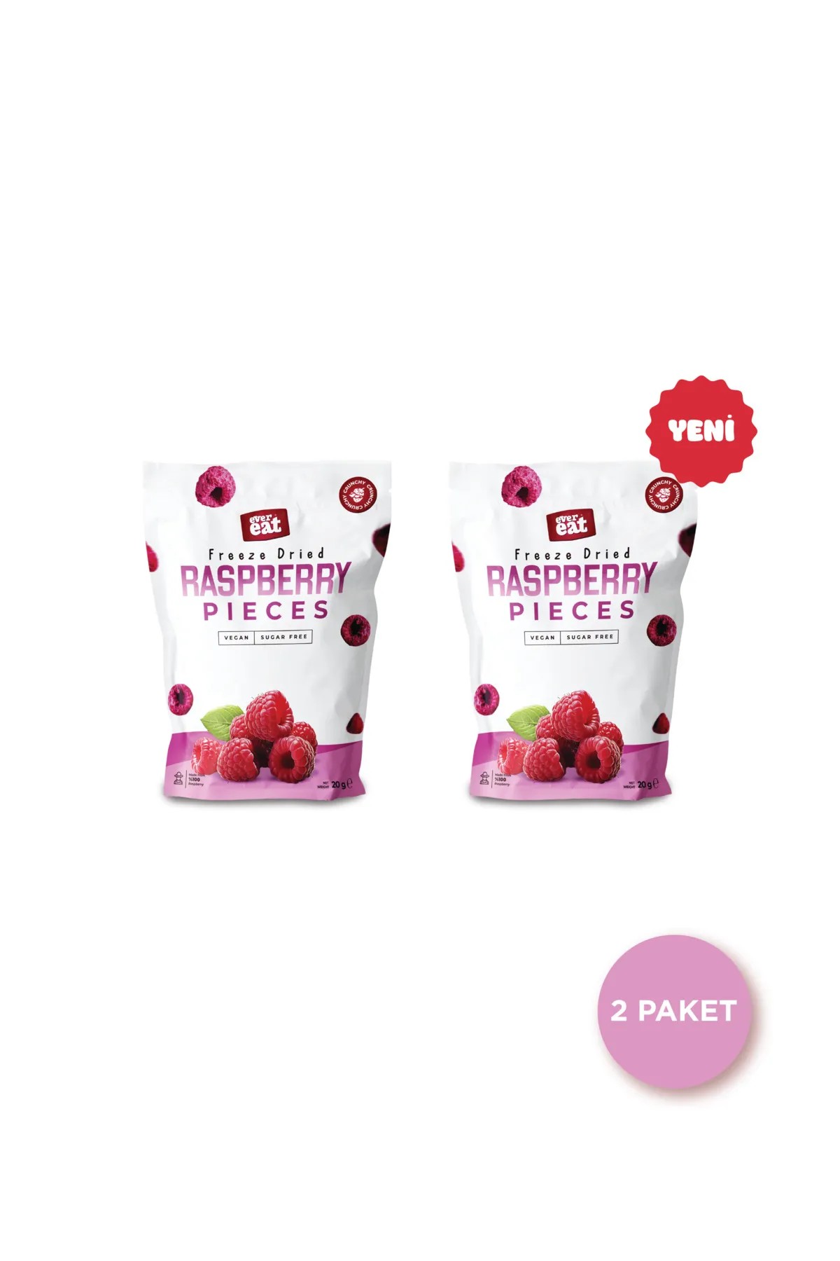 EverEat Ahududu Kuru Meyve Cipsi 20 G X 2 Adet Dondurularak Kurutulmuş Meyve