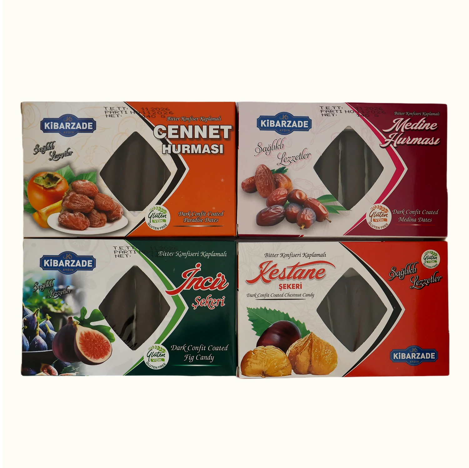 Çantalı Seri - Karma Çikolatalı Kestane Şekeri - 4'lü Çanta Paket