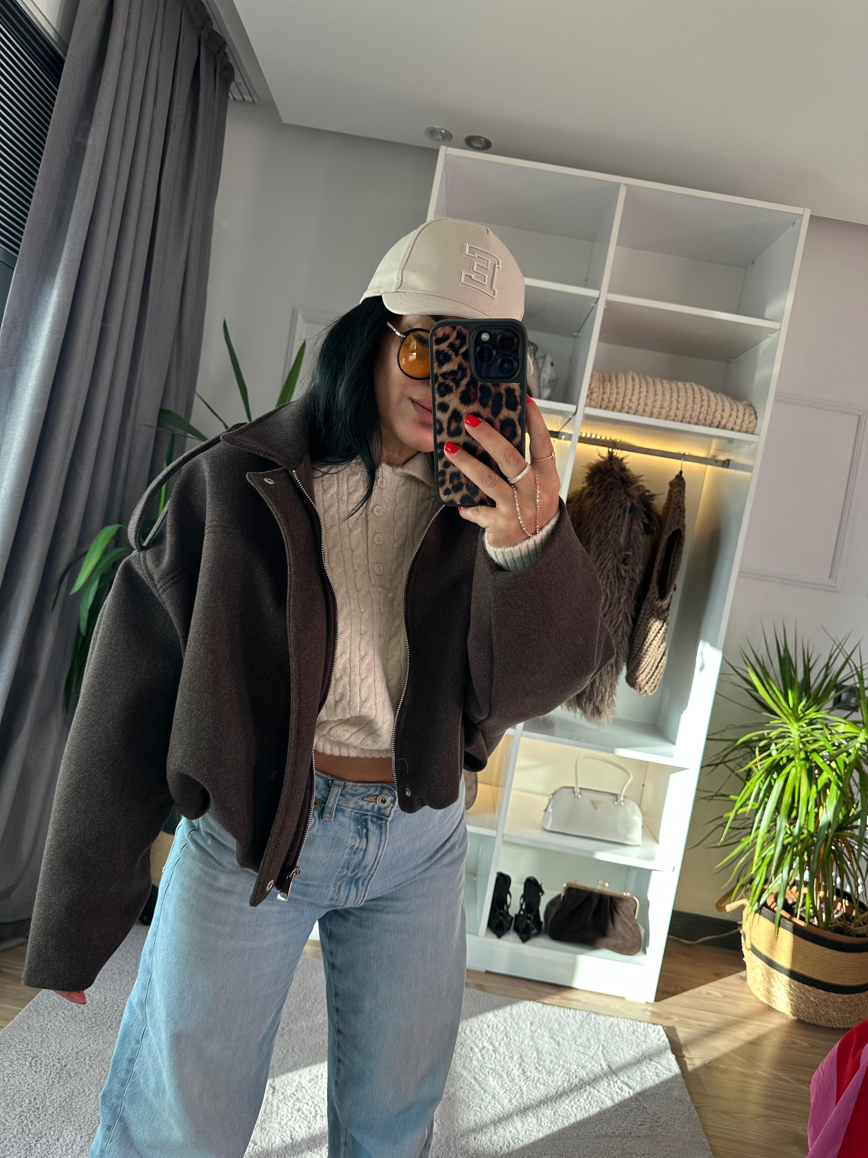 KAHVERENGİ BOMBER CEKET