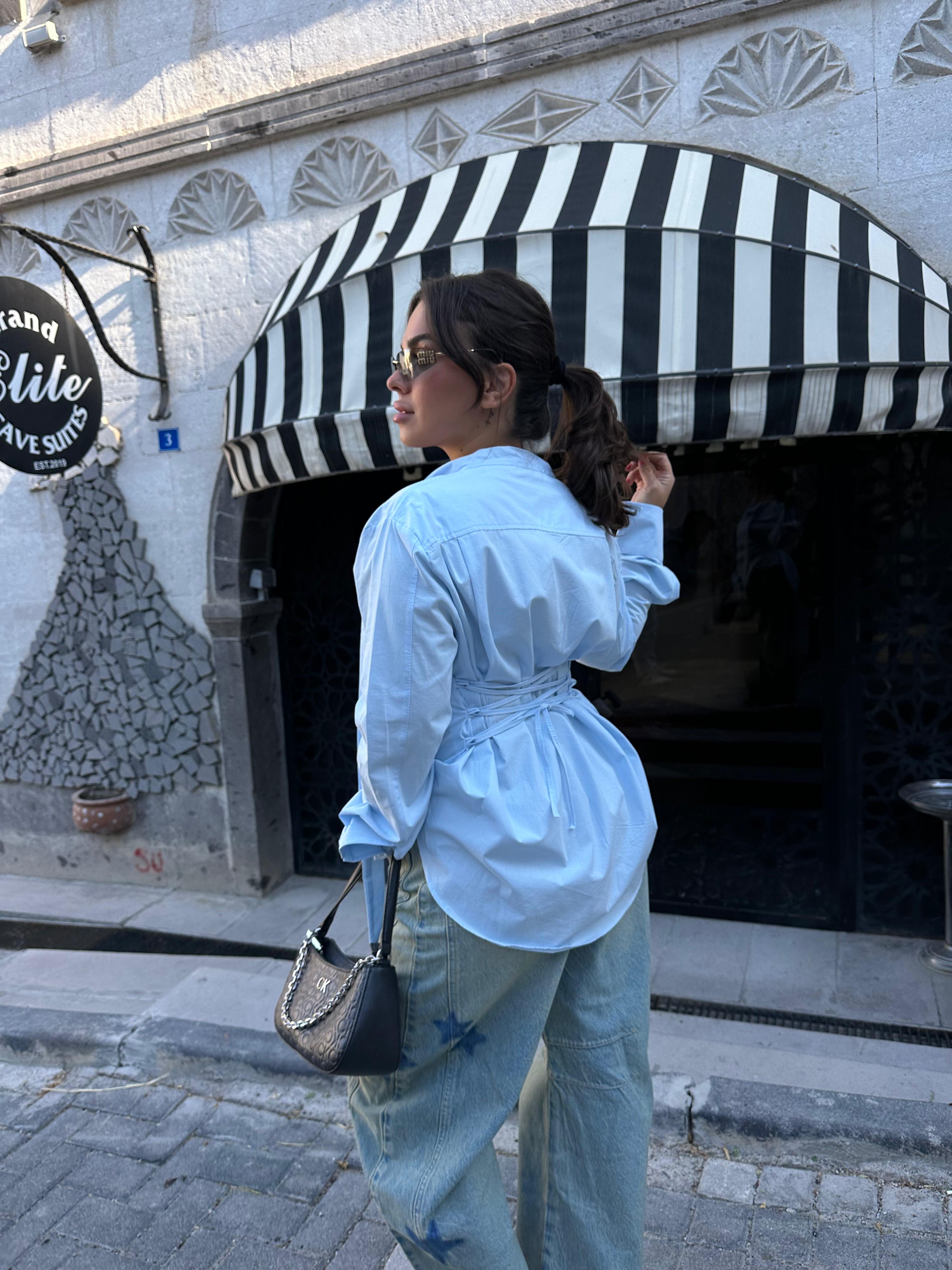 TASARIM BAĞLAMALI GÖMLEK