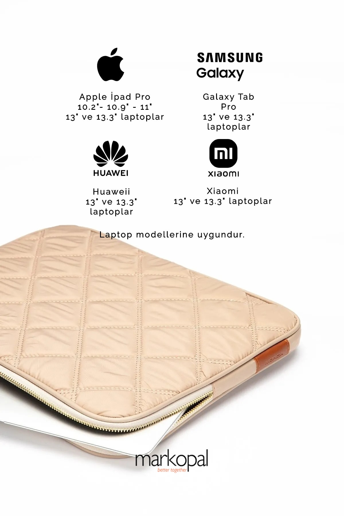 Morca Unisex Macbook Air Pro 13 & 13.3Inç Su Geçirmez Kumaş Laptop Kılıfı Kapitone IZG2010-1