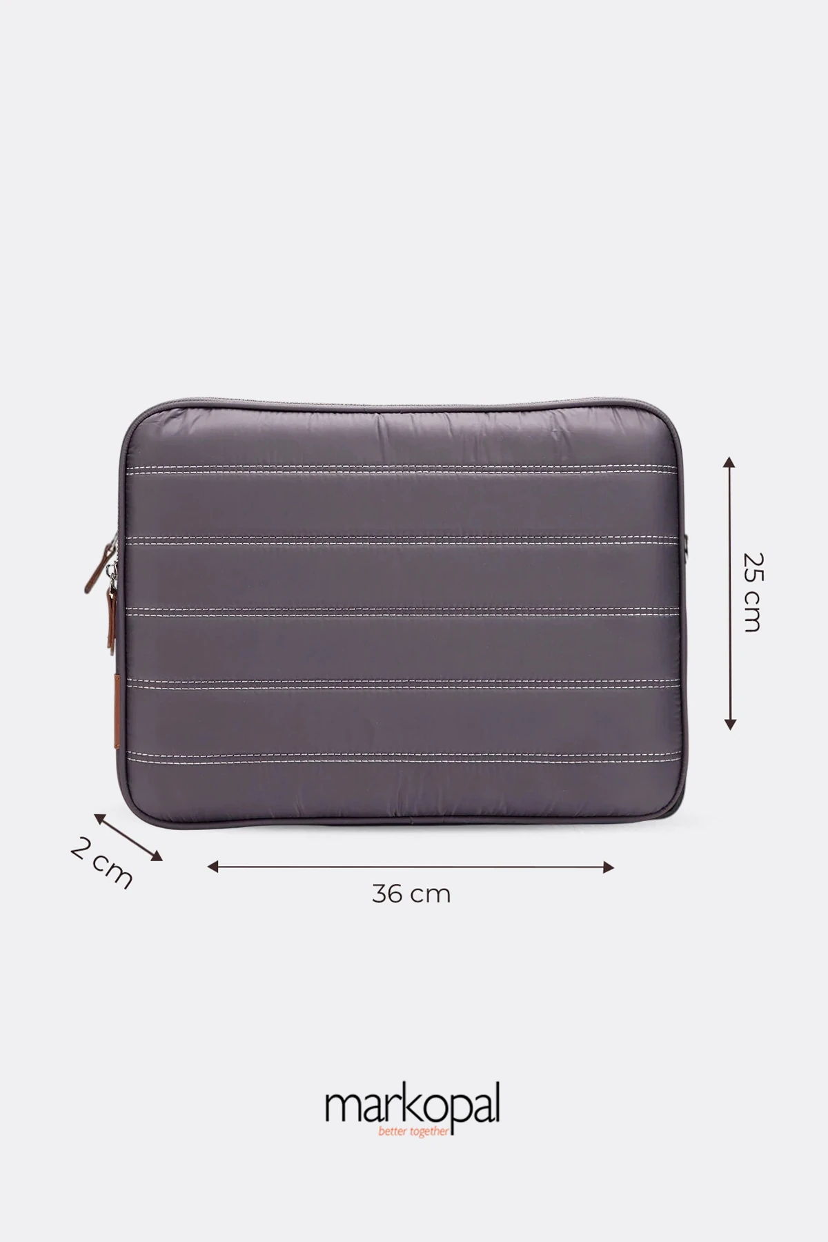 MORCA Macbook Kılıf Notebook Çanta Tablet Laptop Kılıfı 13"-14" Çizgili Su Geçirmez Kumaş Bej